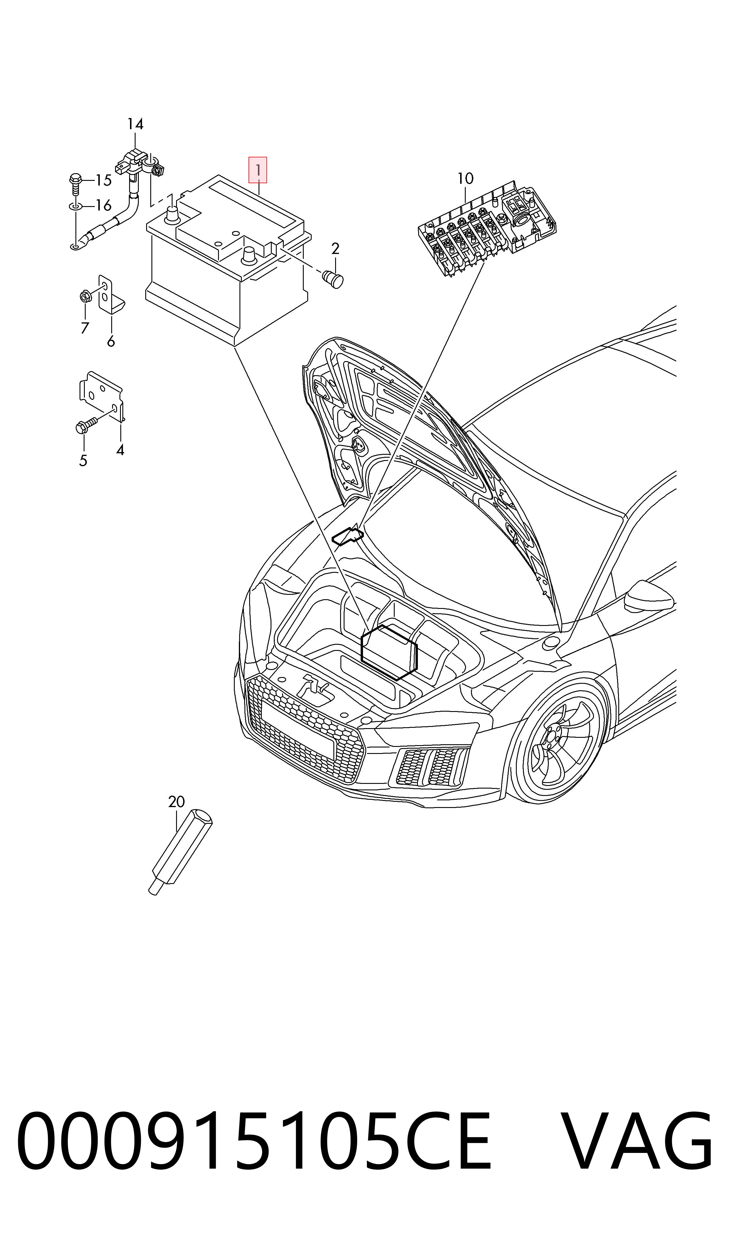 Batería de arranque VAG 000915105CE precio, desde 369,30 EUR