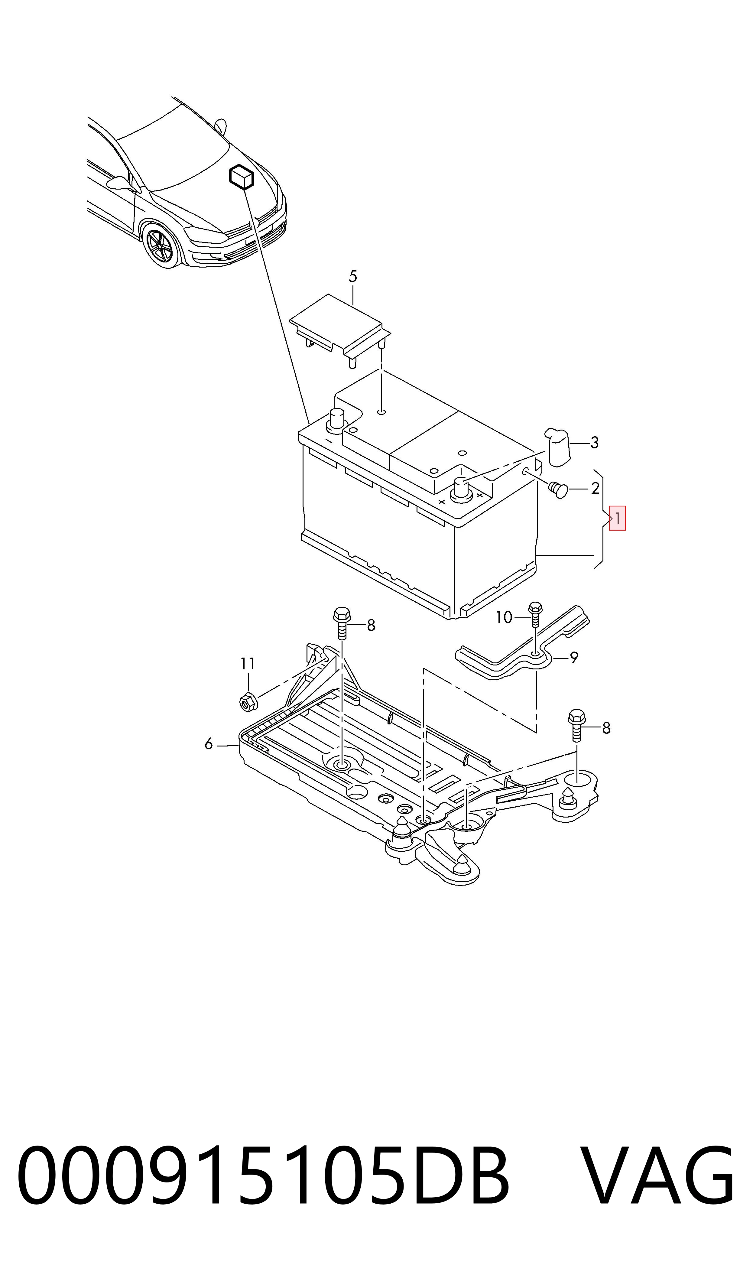 Batería de arranque VAG 000915105DB precio, desde 59,31 EUR
