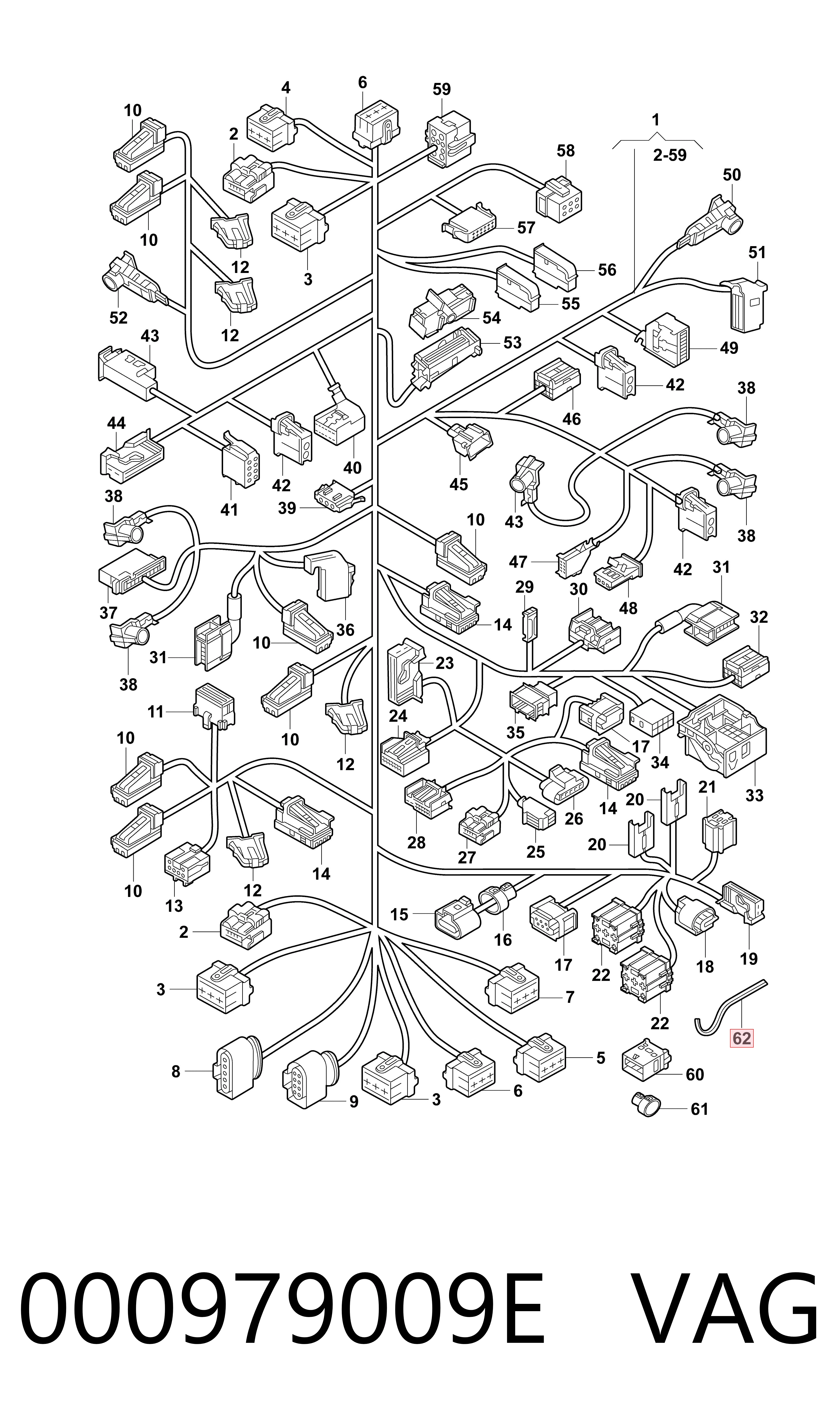 000979009E VAG Terminal del cable