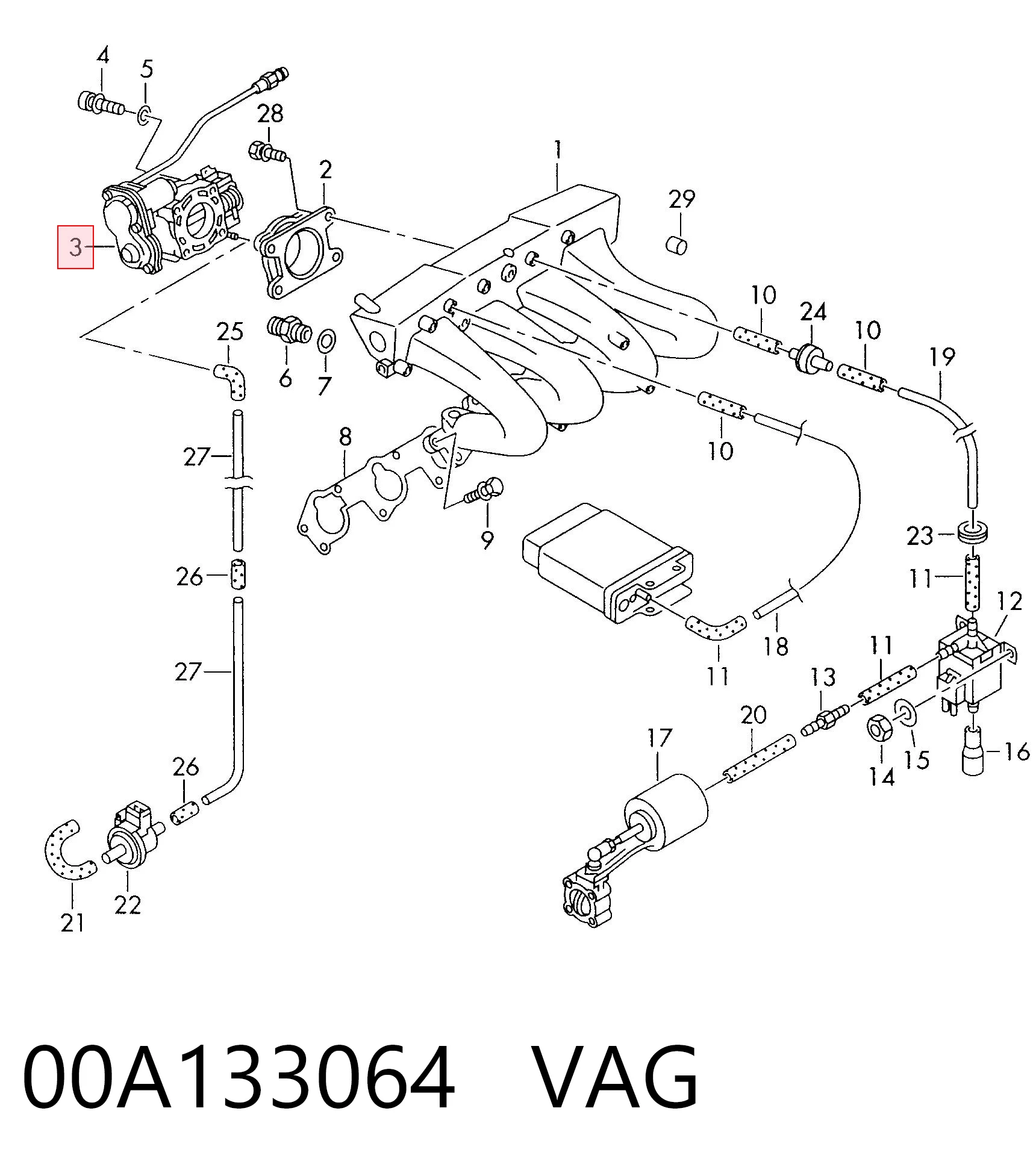 Comprar Cuerpo de aceleración completo Volkswagen LT II 2DB, 2DE, 2DK a bajo precio