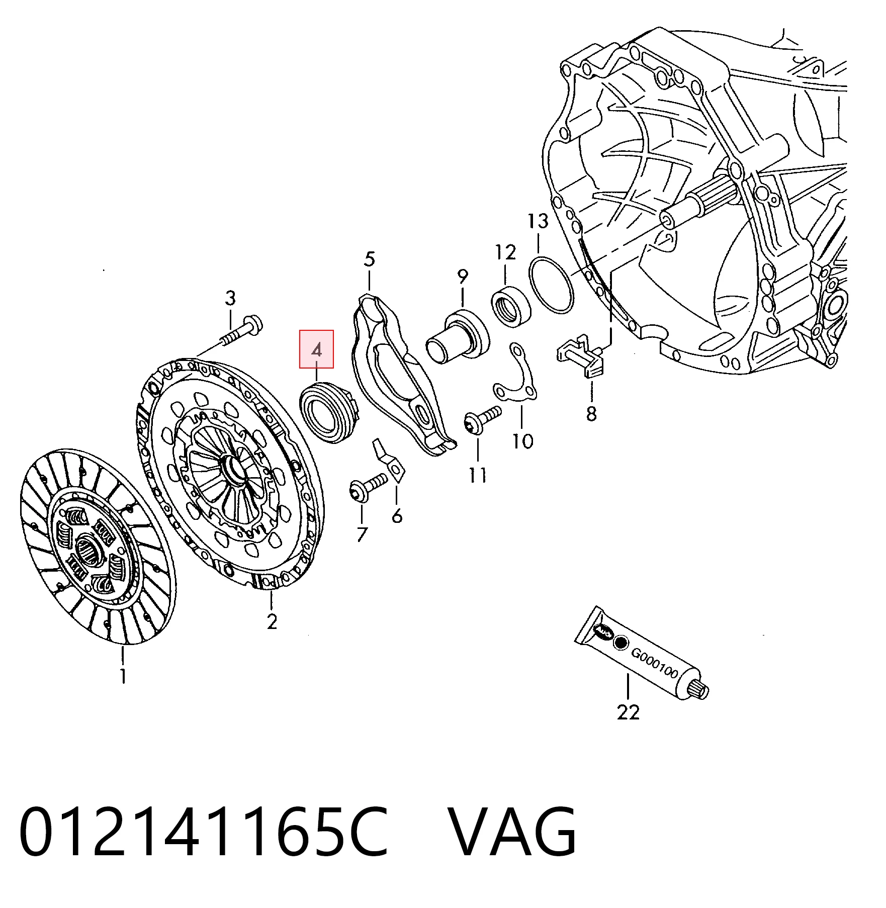 Cojinete embrague Audi 80  (1991-1994)