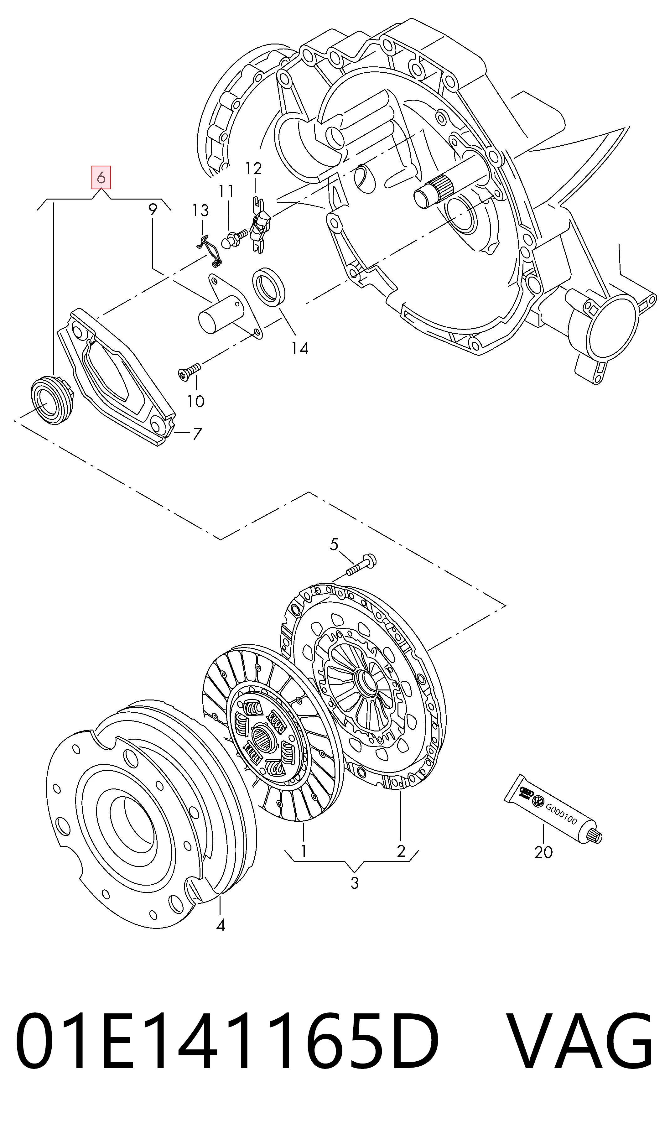01E141165D VAG Cojinete embrague