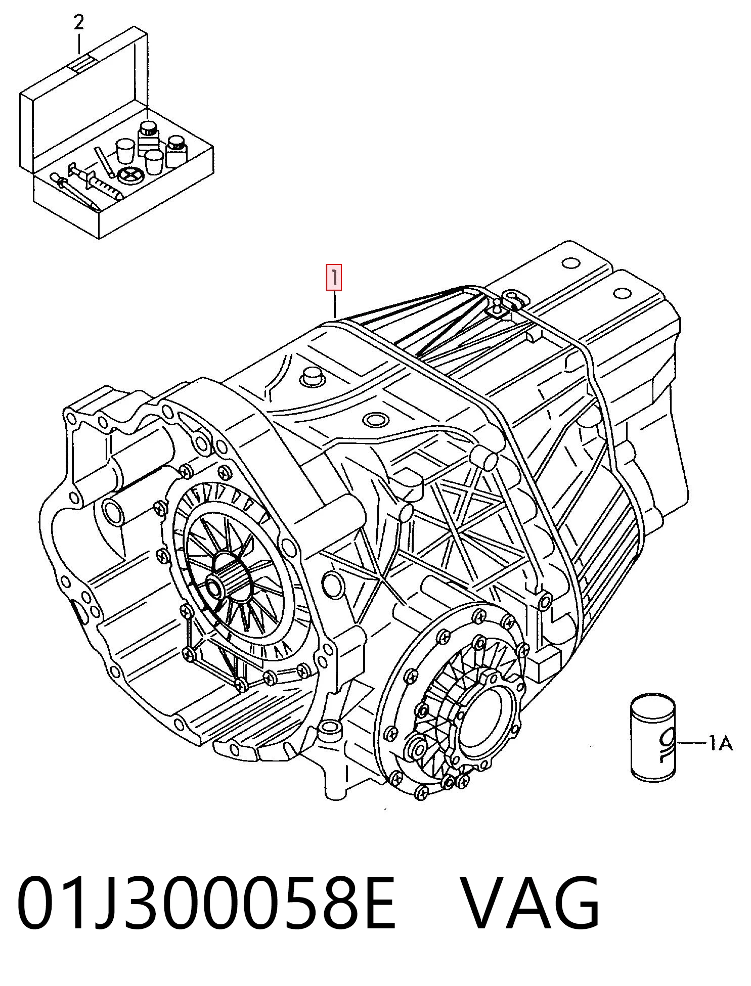 Transmisión automática ensamblada VAG 01J300058E