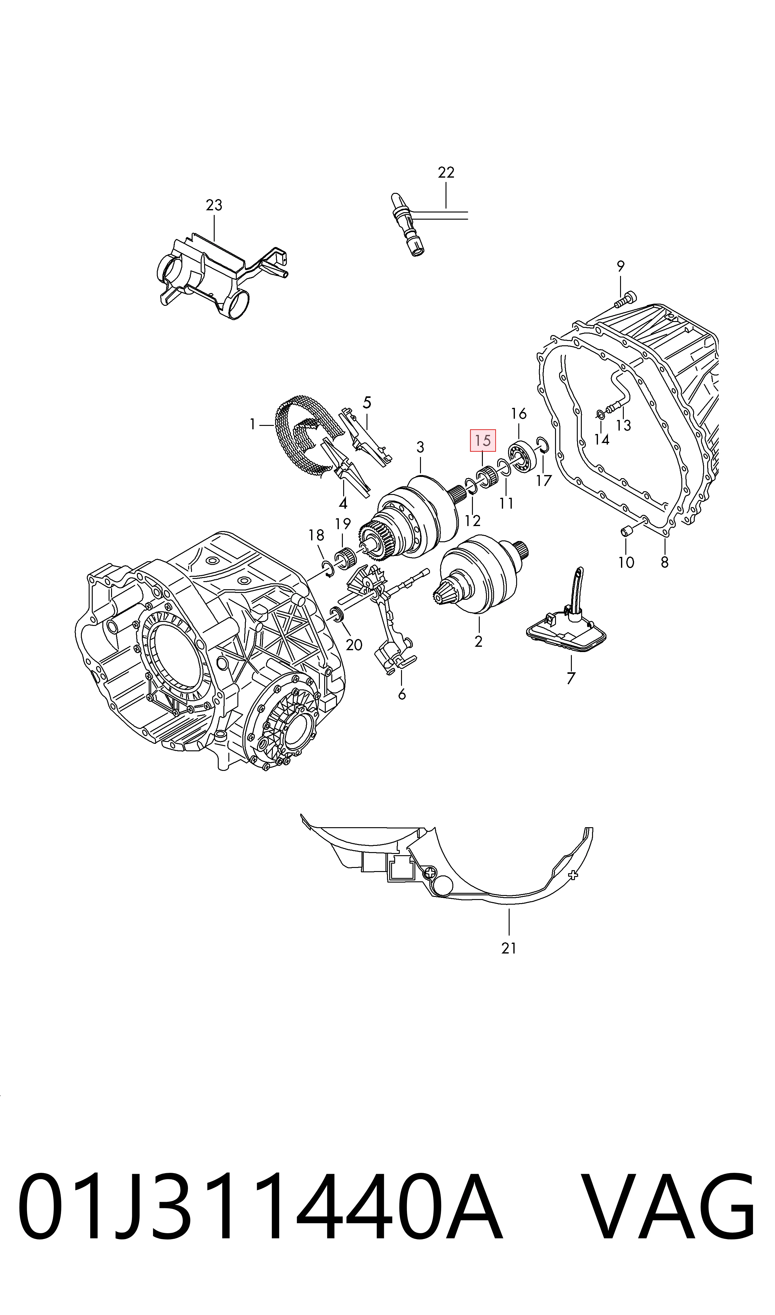 Cojinete de la transmisión para Audi A6 C6 4F2