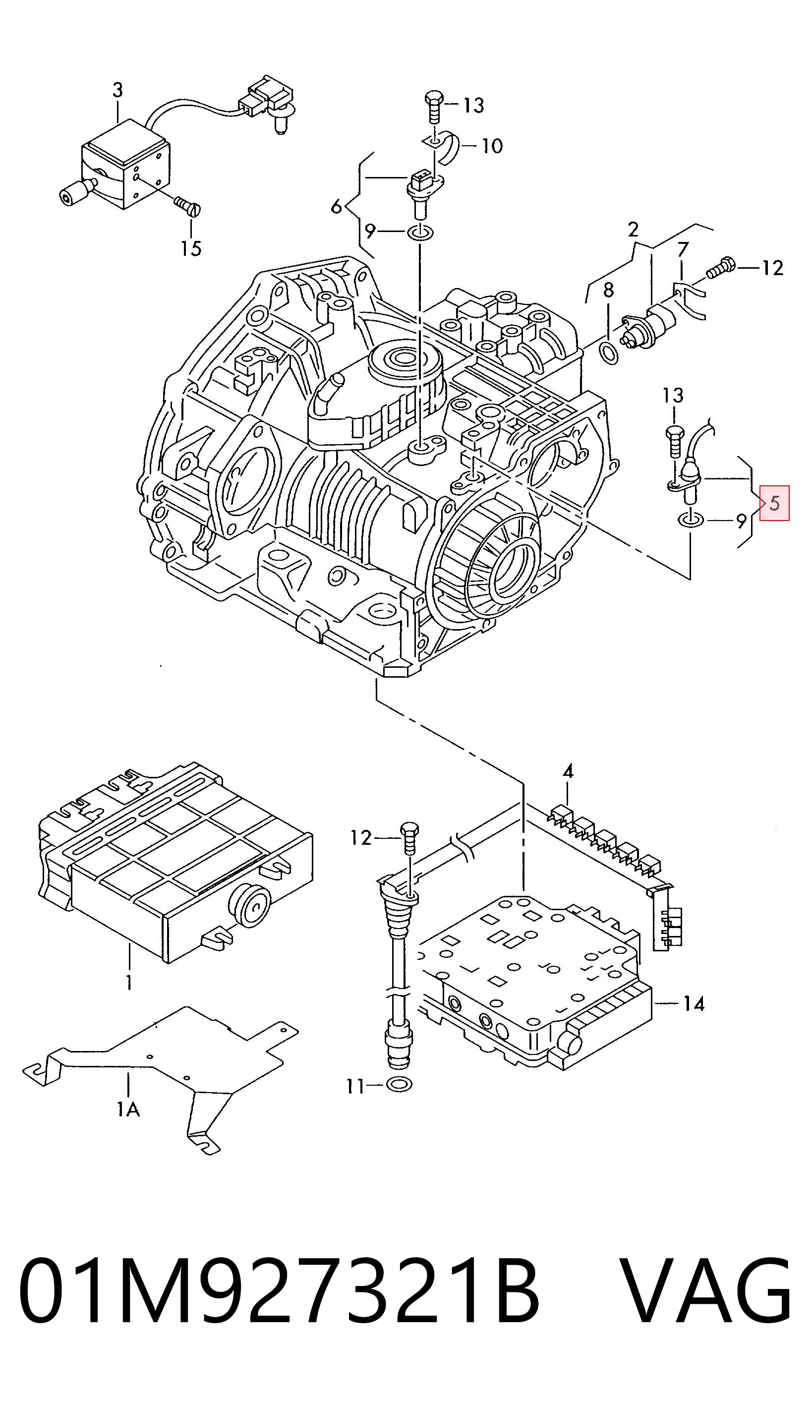 01M927321B VAG Captador de velocidad