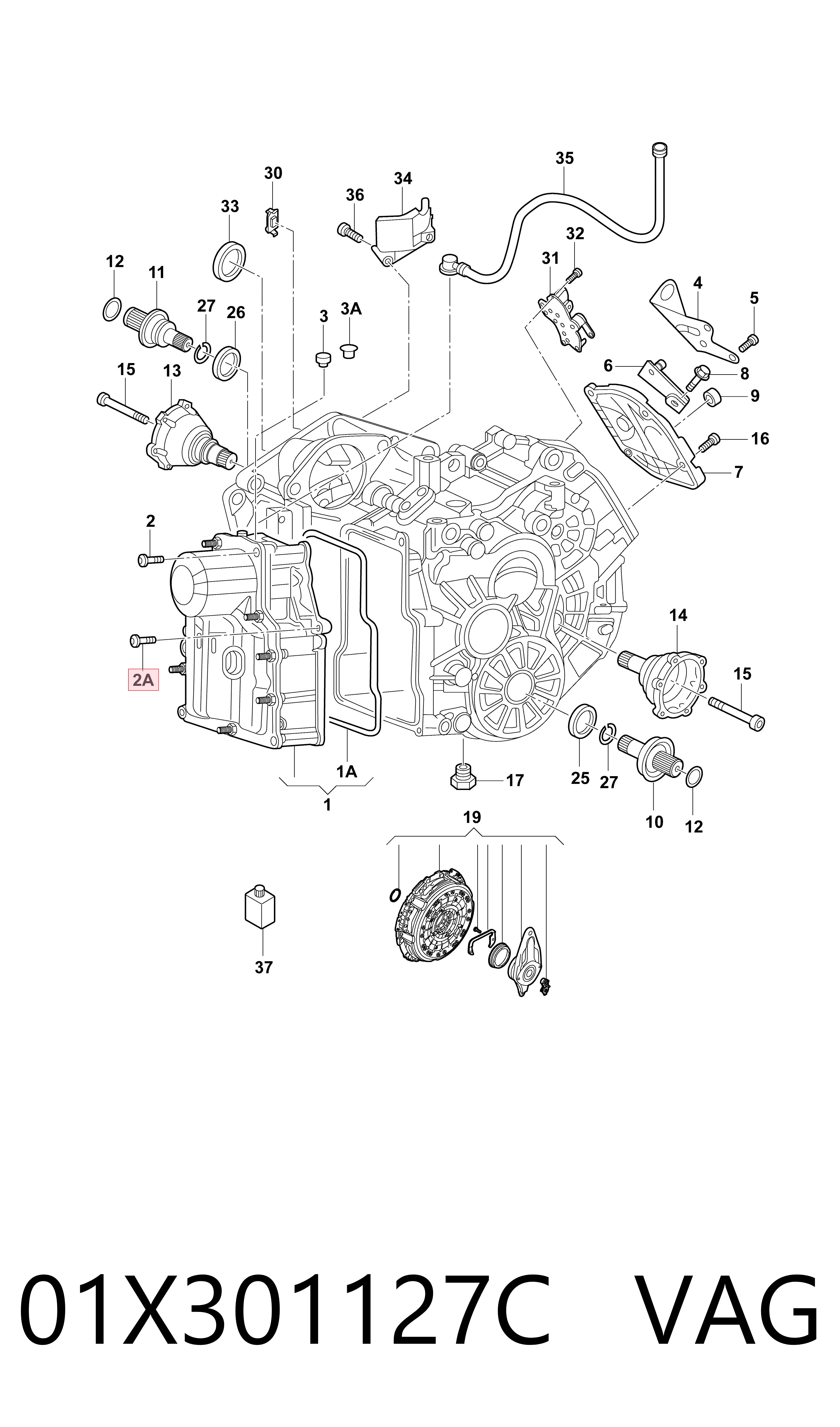 Tapón del cárter de la transmisión automática VAG 01X301127C precio, desde 1,80 EUR