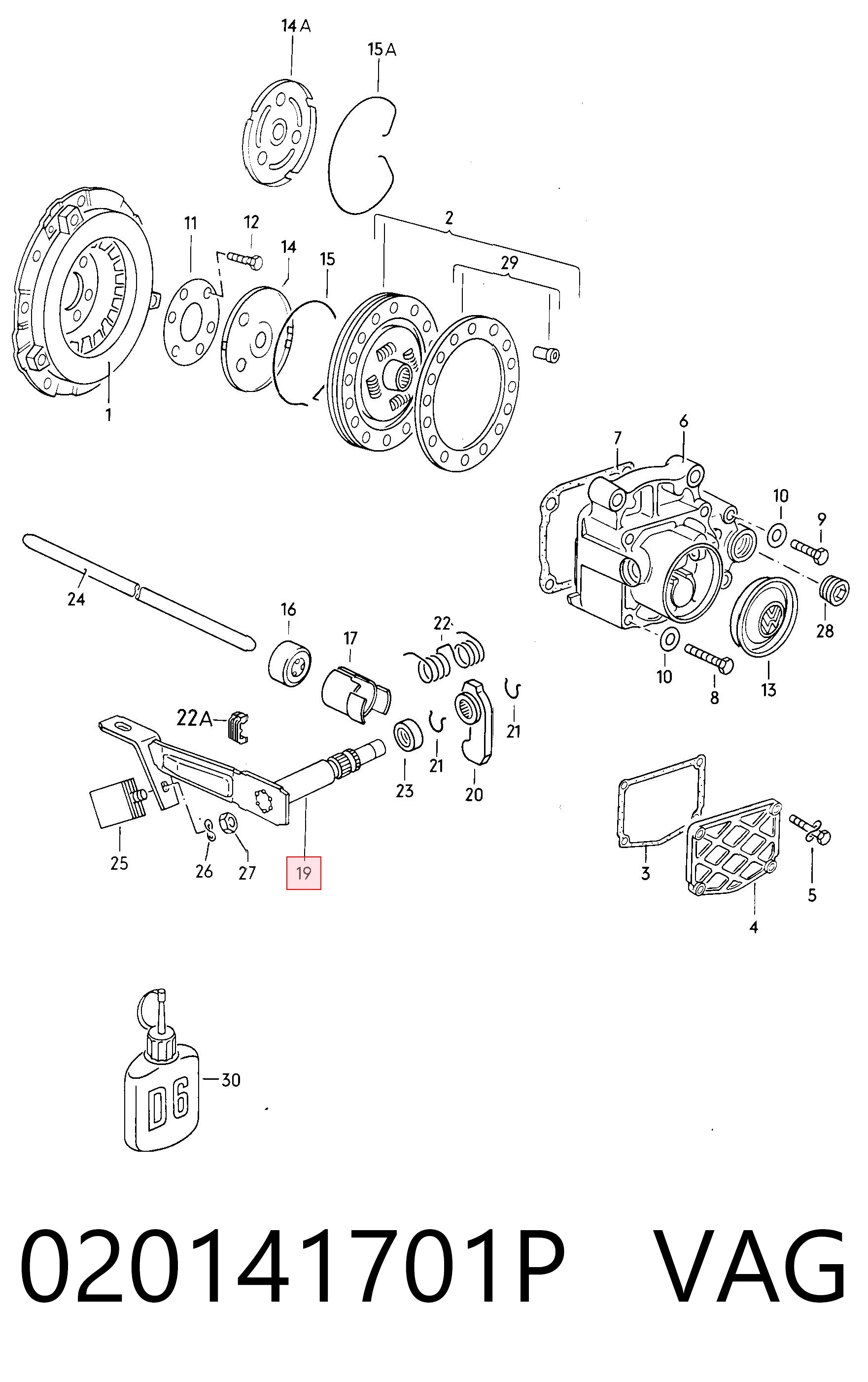 Comprar Horquilla de embrague Volkswagen Jetta I 16 a bajo precio