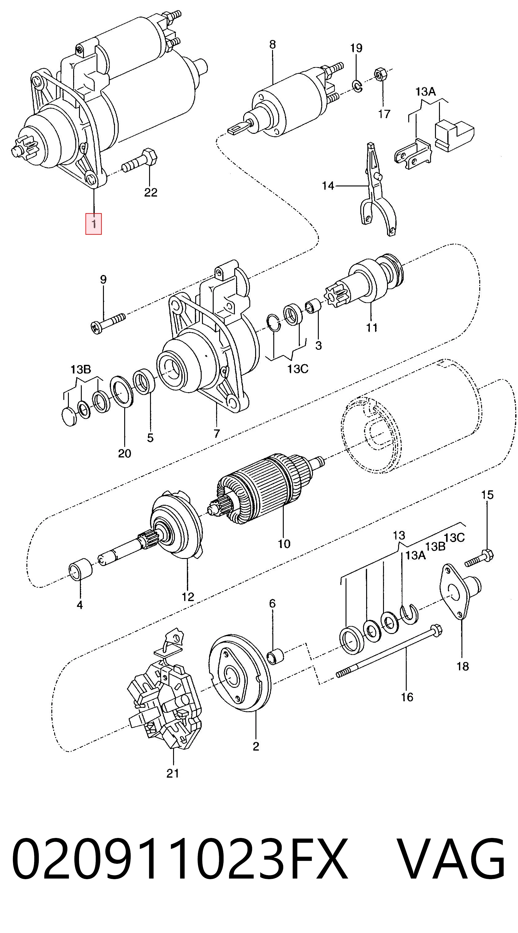 020911023FX VAG Arranque motores
