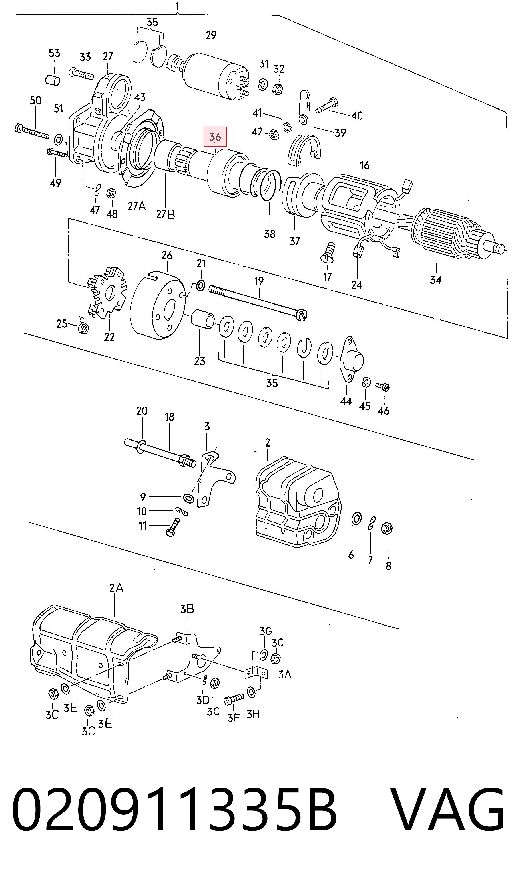 Precio del repuesto Bendix arranque Transporter  bus