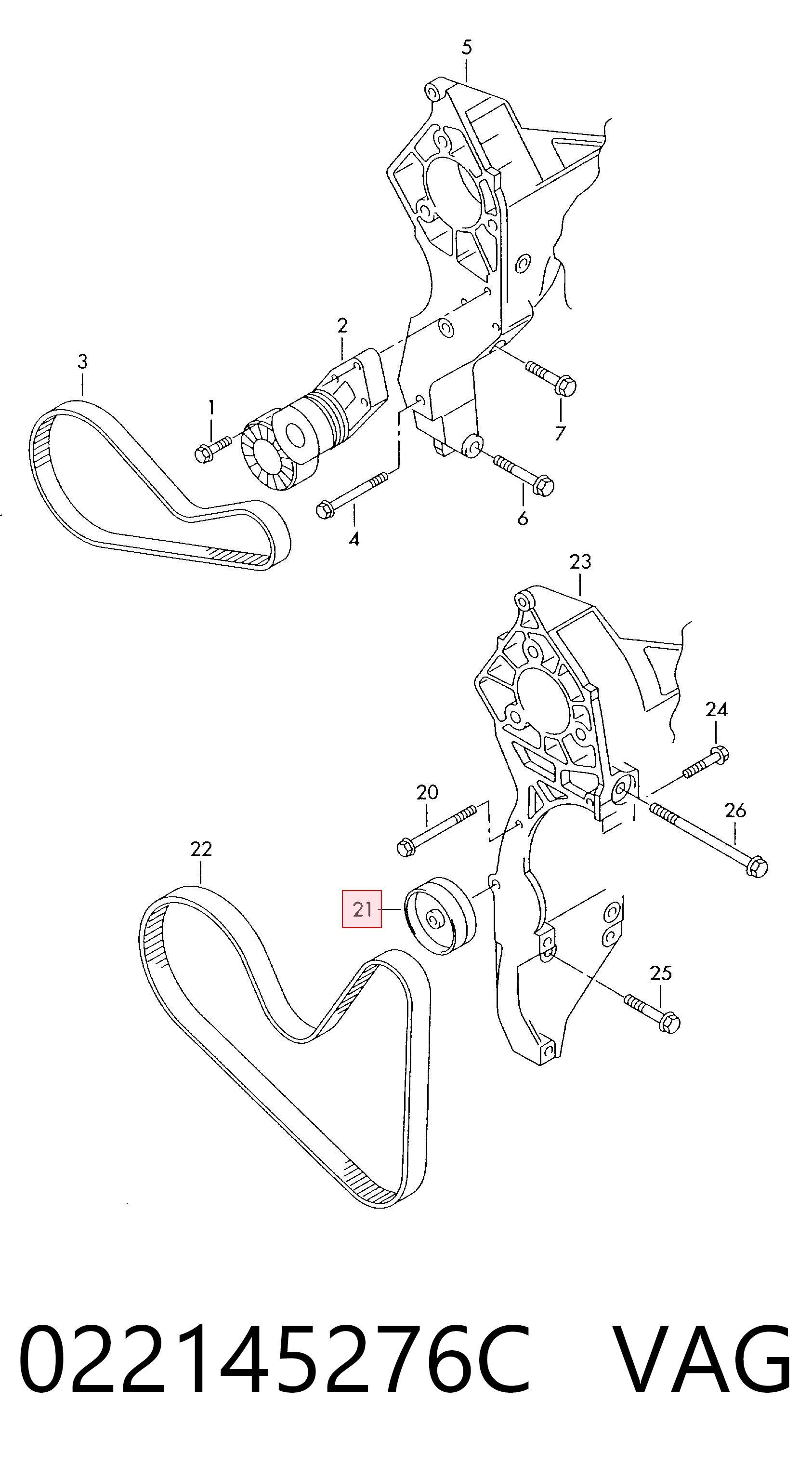 Rodillo guia para Volkswagen Passat  (358)