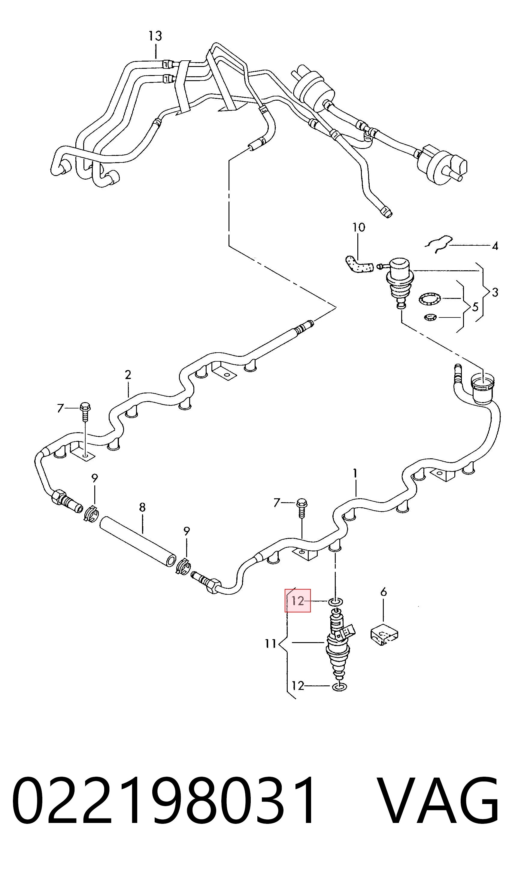 Juego de reparación de inyector VAG 022198031 precio, desde 8,33 EUR