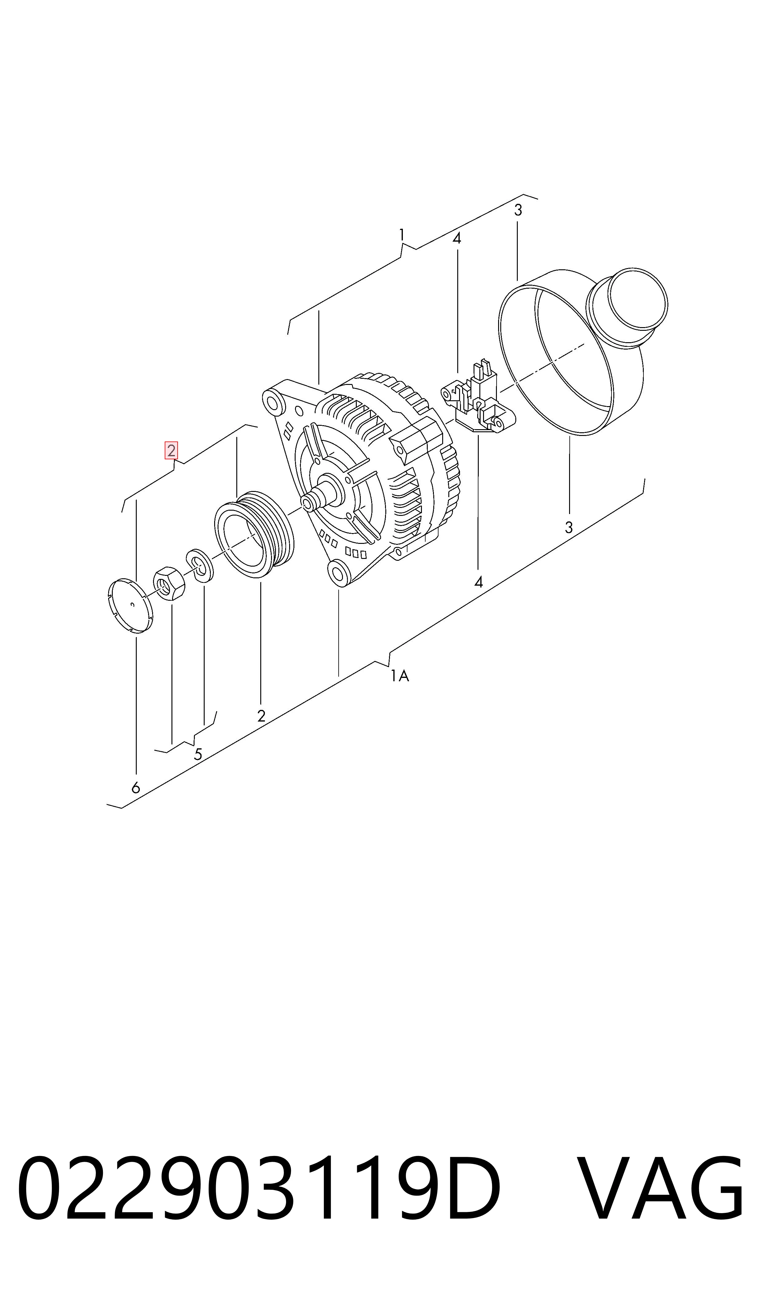 022903119D VAG Rueda libre alternador 