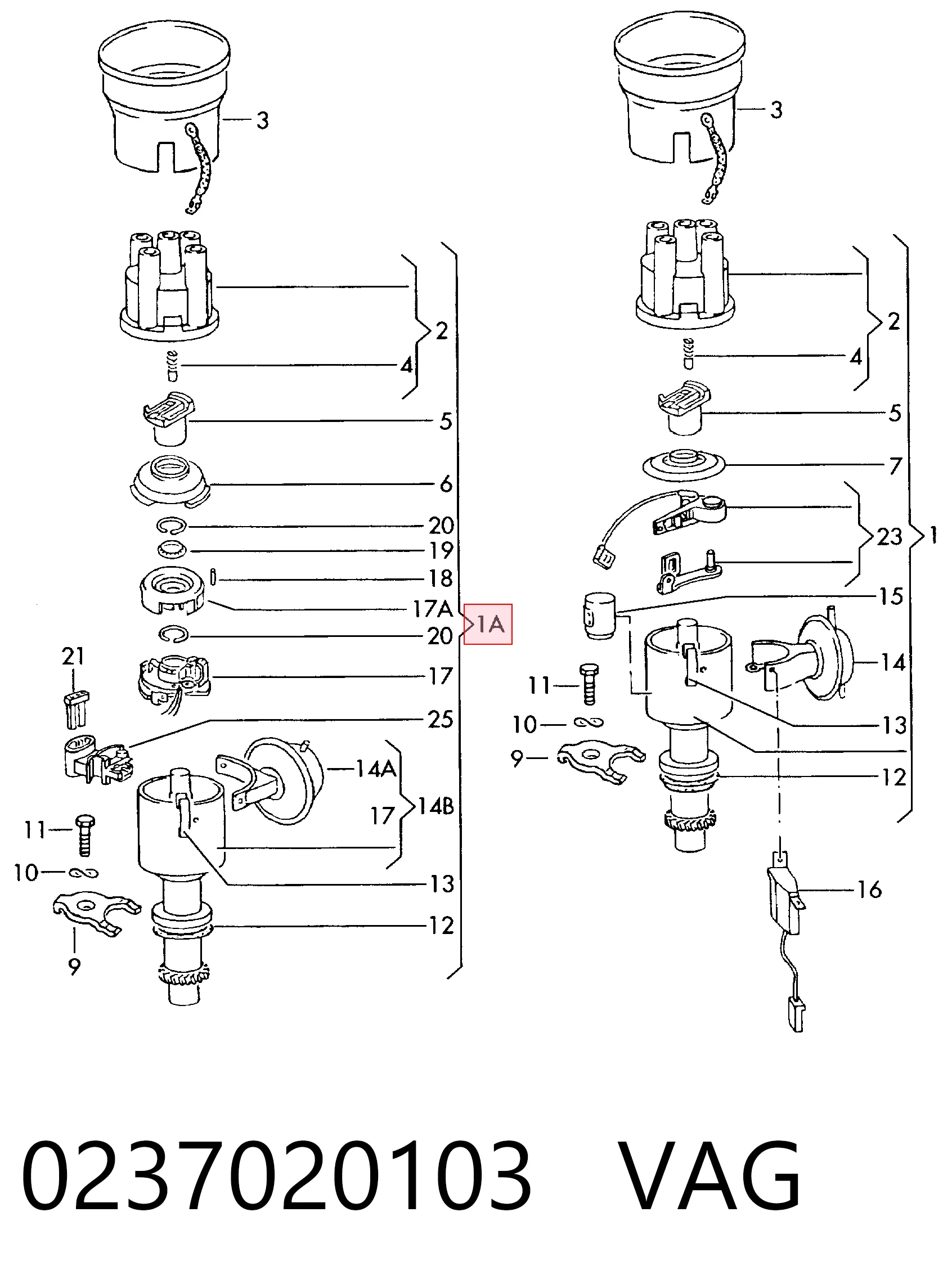 0237020186 Bosch Distribuidor de encendido