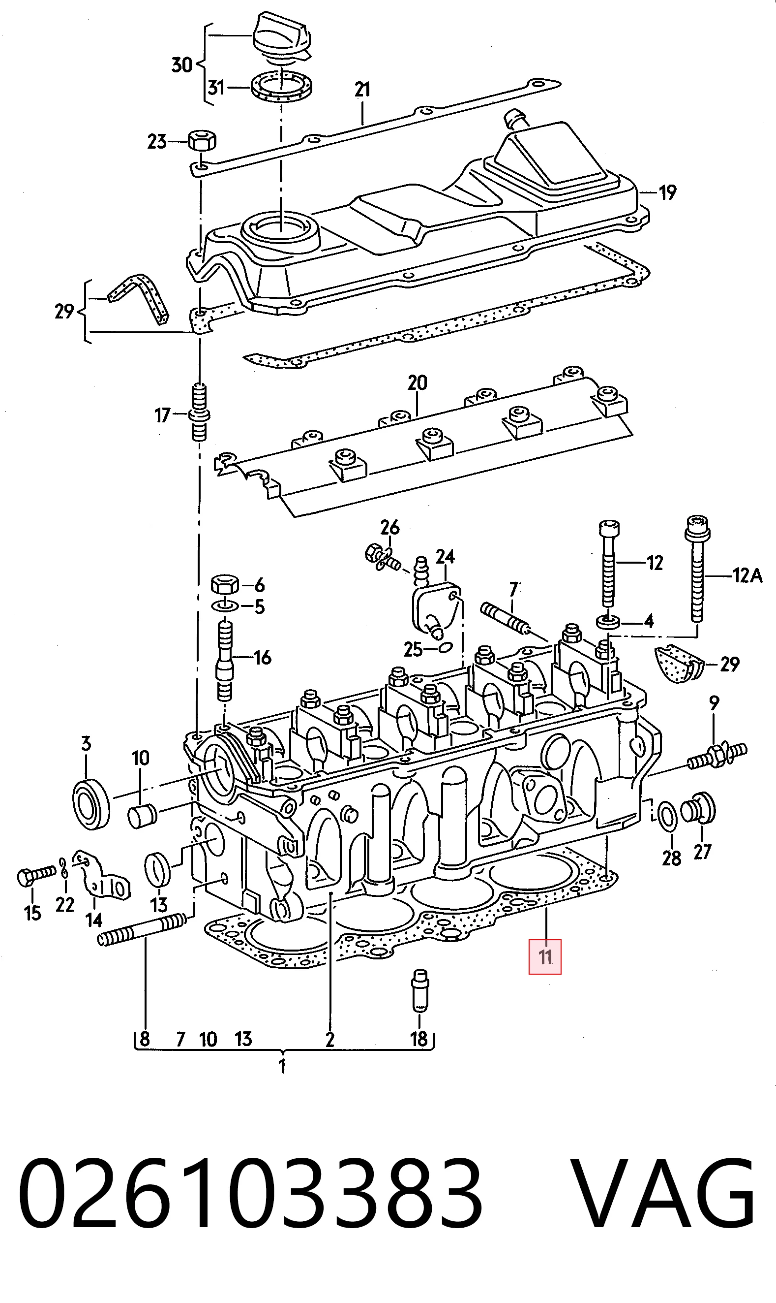 Comprar Junta de culata Audi 80 B2 81, 85