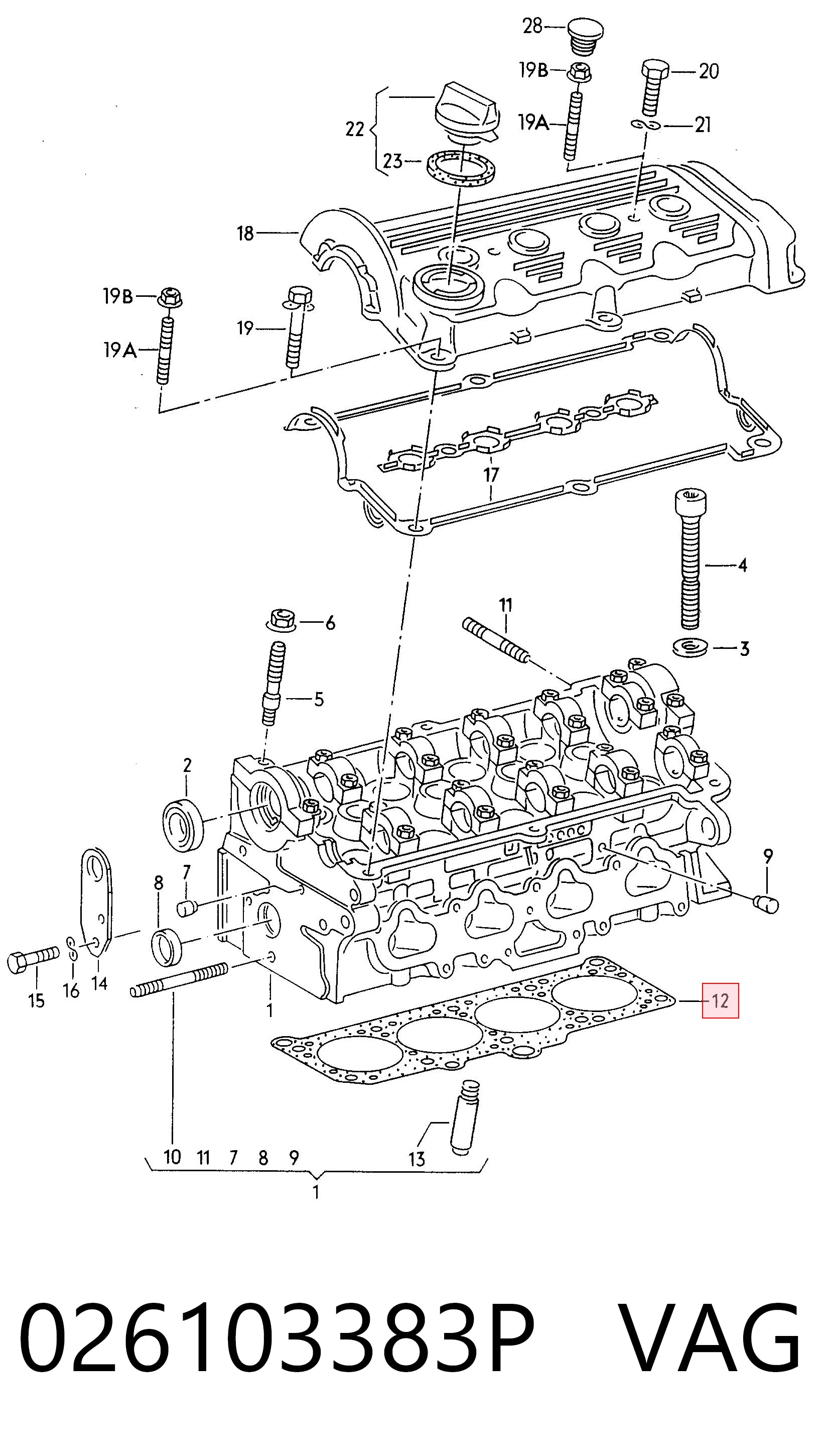  Junta de culata Audi 80 