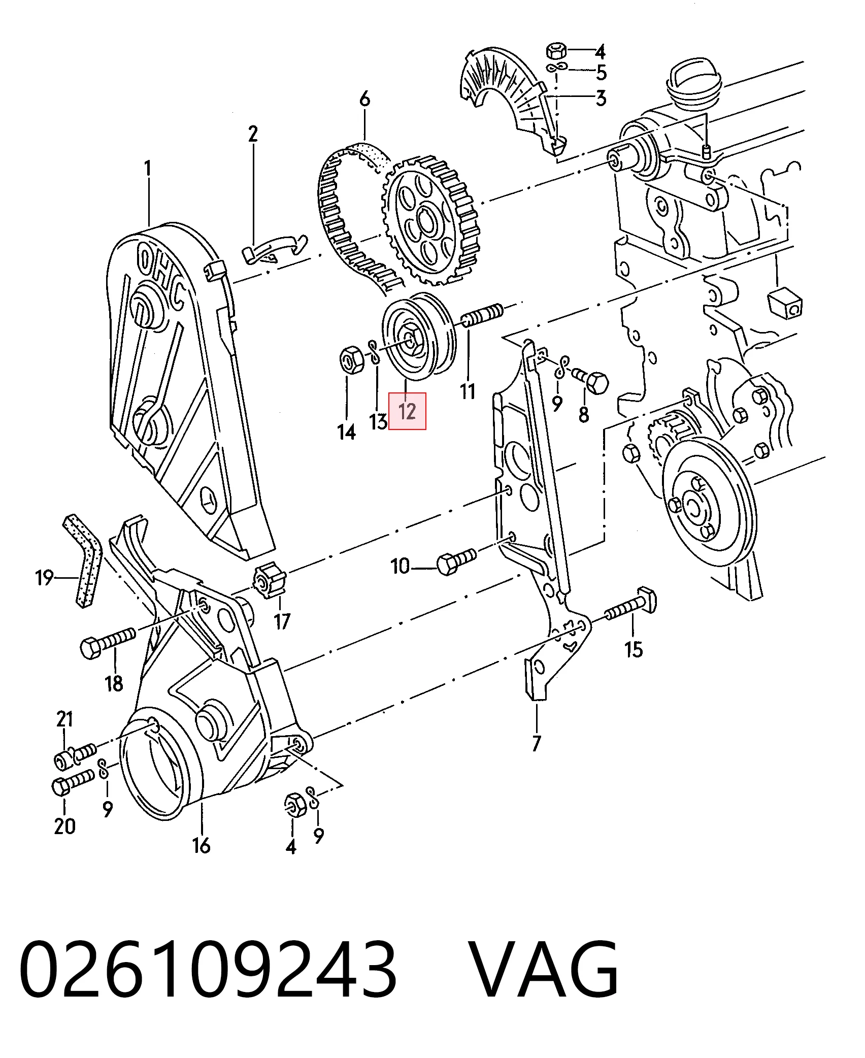 Rodillo de cadena Audi 80  (1991-1994)