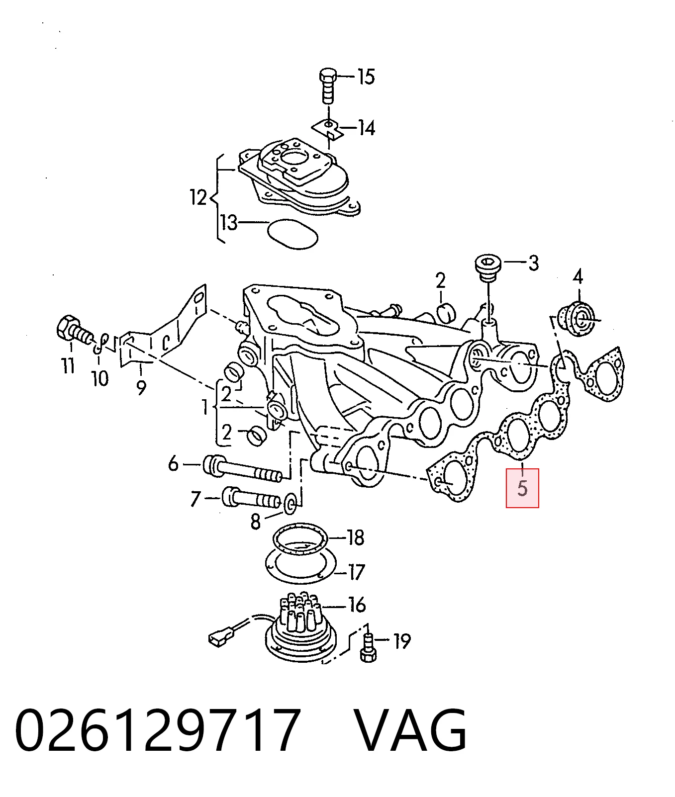 Junta colector de admisión para Audi 80  (82)