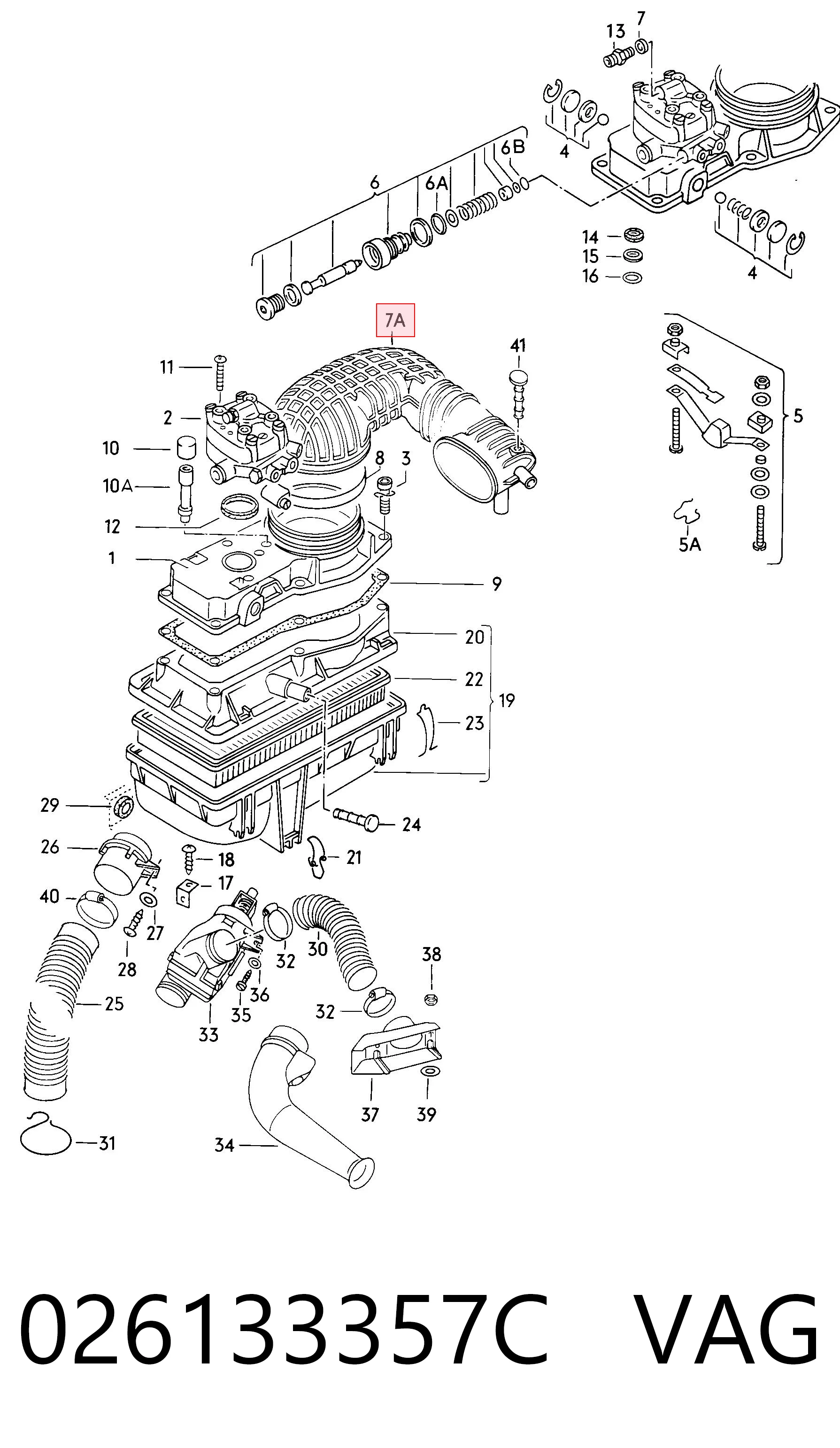 Comprar Manguito de aire del medidor de masa de aire Volkswagen Passat  32B a bajo precio