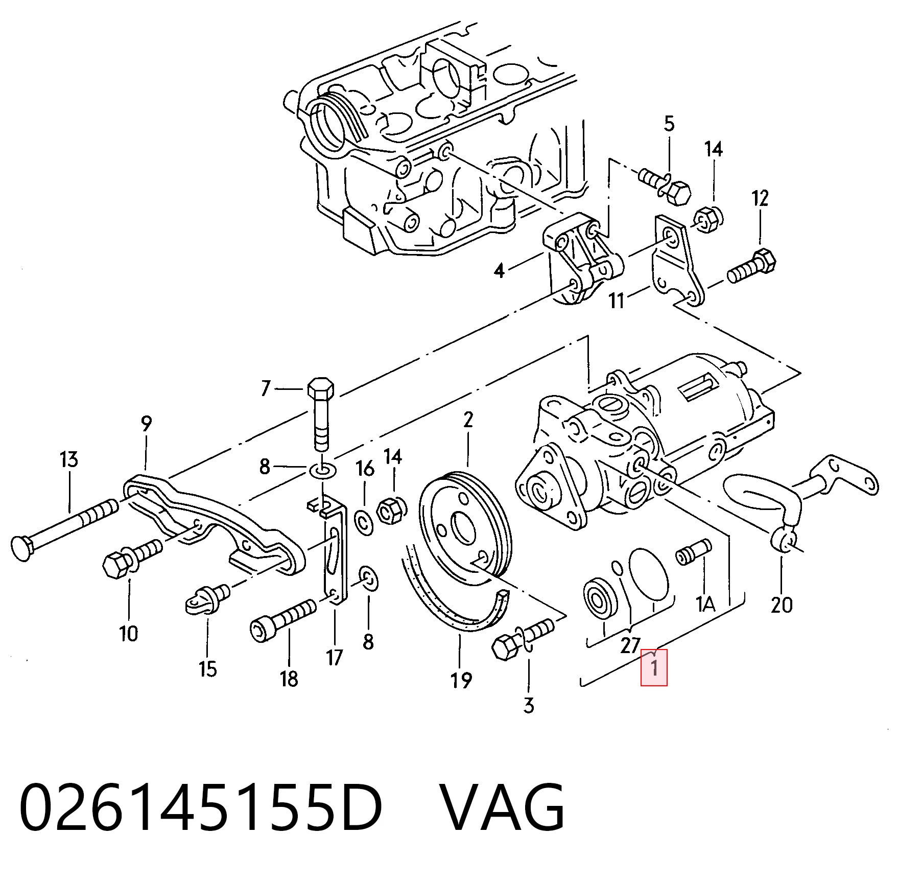 Bomba de dirección para Audi 100 44, 44Q