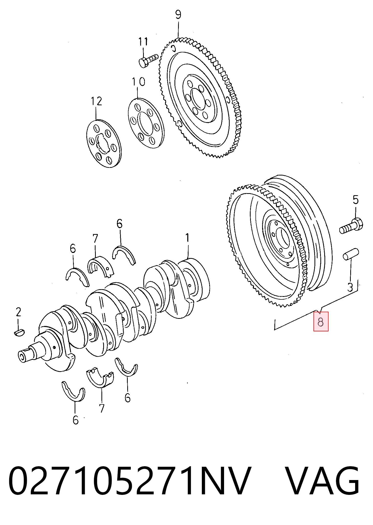 Volante motor 30105001 AND