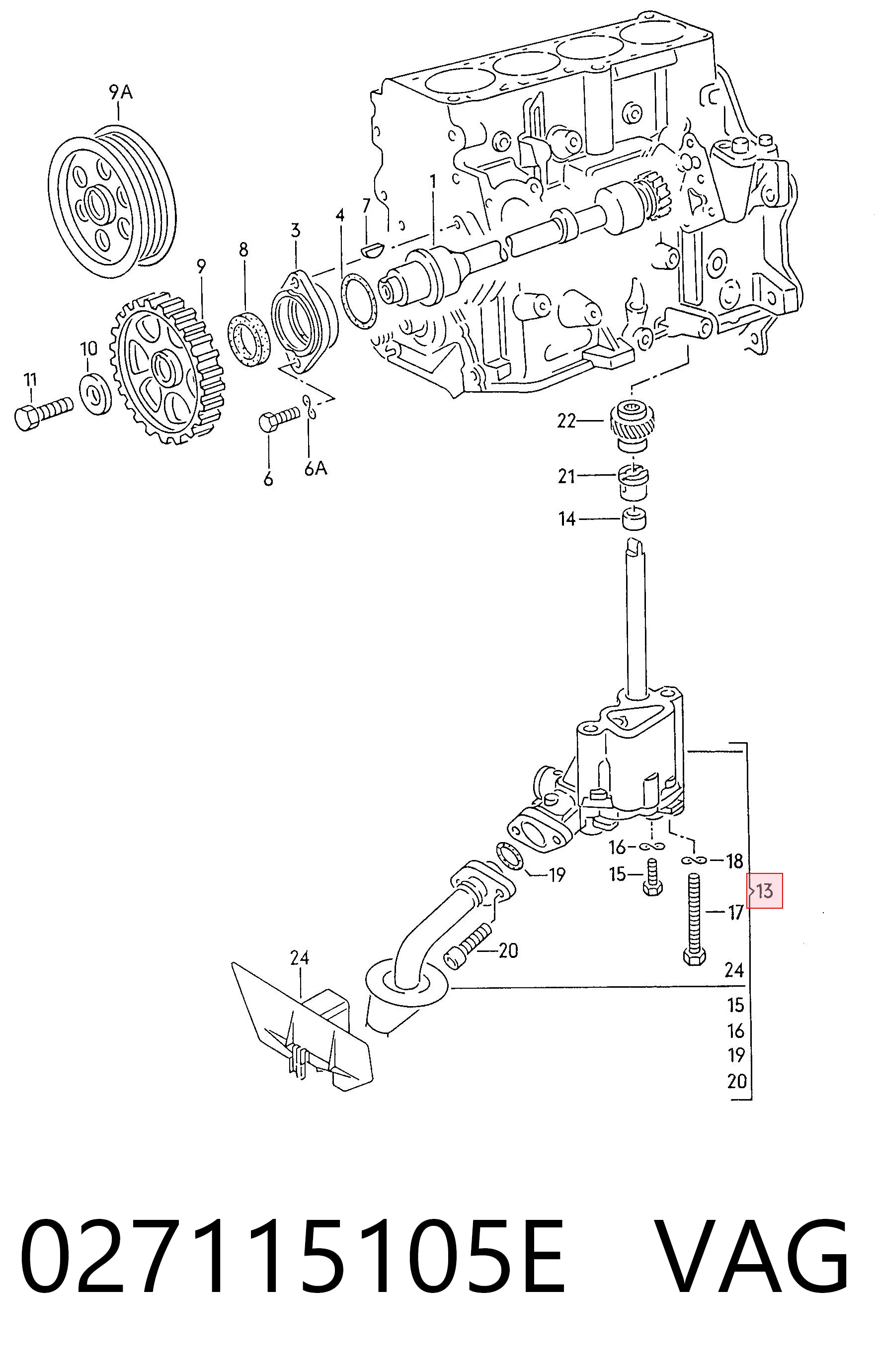 Bomba de aceite del motor Volkswagen Golf I desde 46,34 €