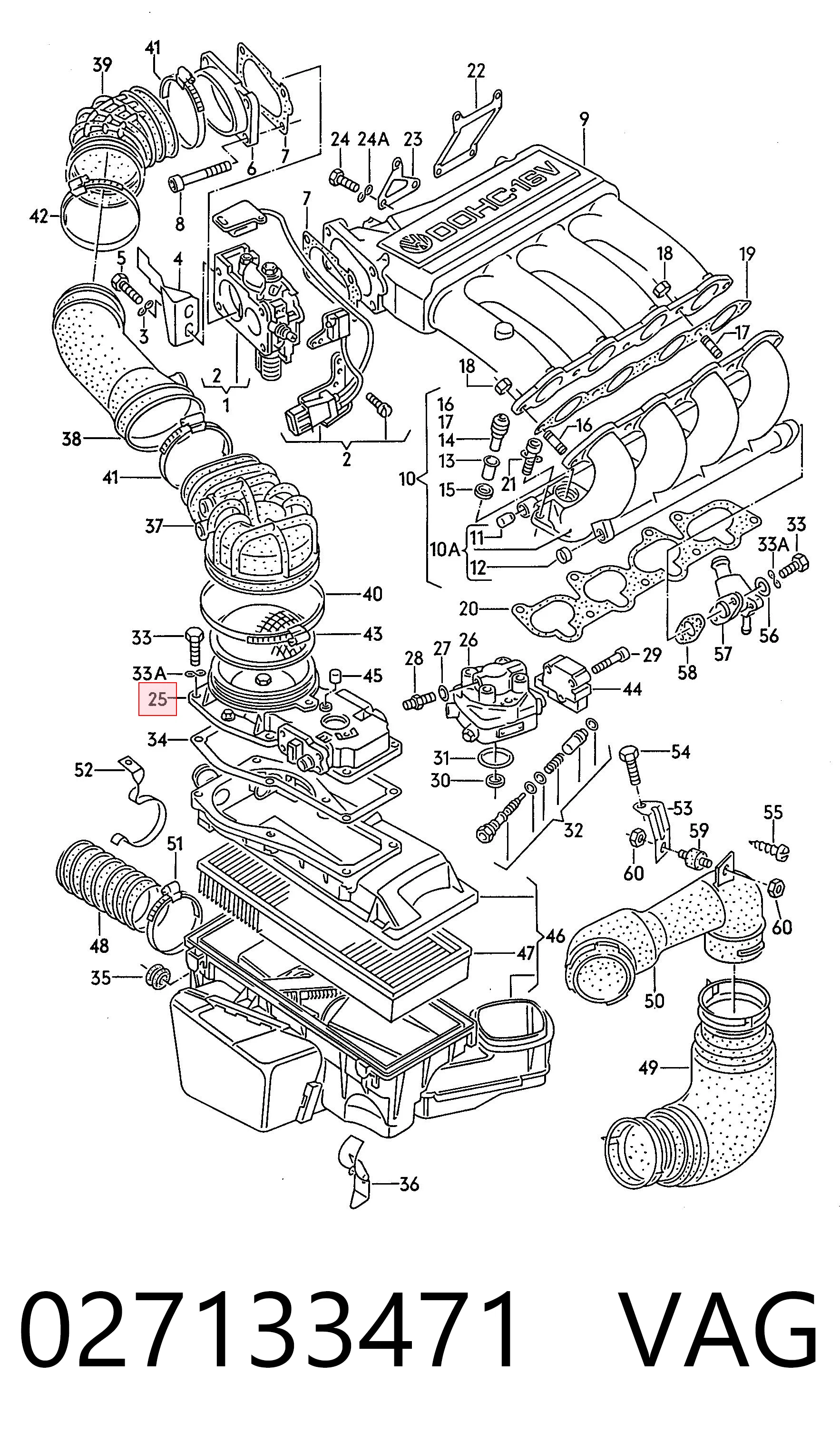 Comprar Sensor de flujo de masa de aire Volkswagen Jetta II 19E, 1G2, 165, 167 a bajo precio