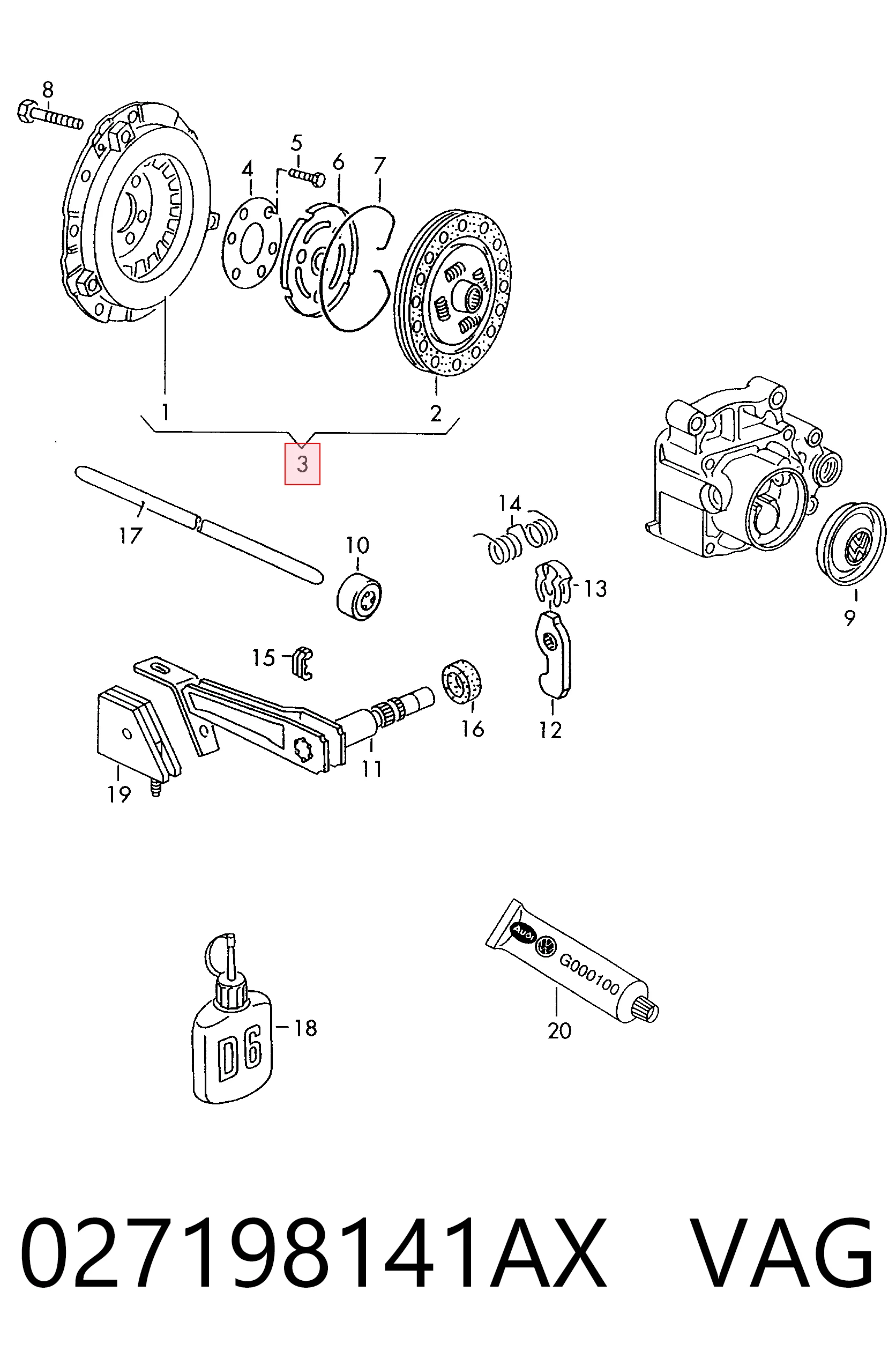 Embrague motor Volkswagen Golf I (1974-1985)