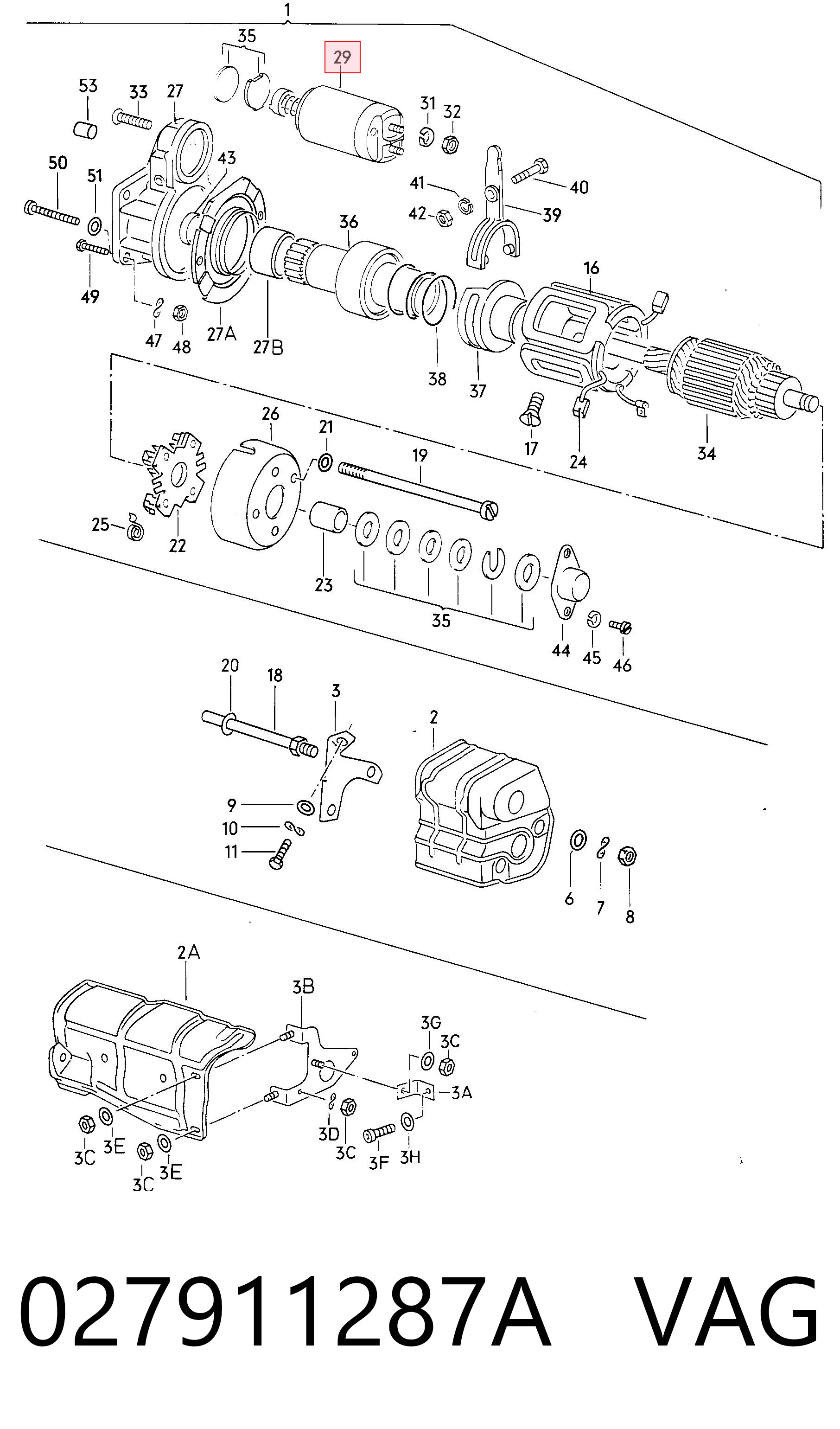 Solenoide arranque Volkswagen Transporter III (1979-1992)