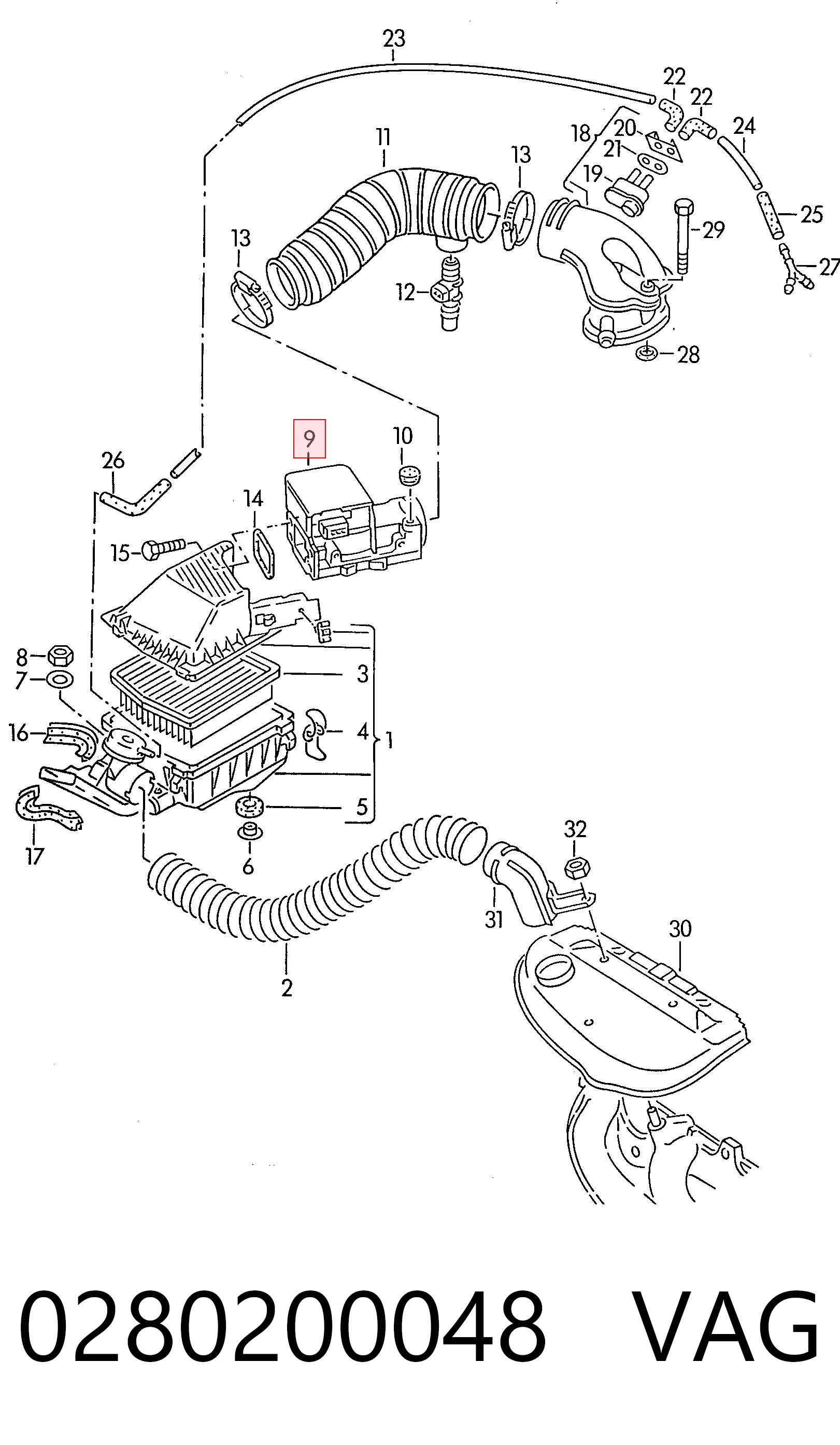 Comprar Sensor de flujo de masa de aire Volkswagen Polo II 86C a bajo precio