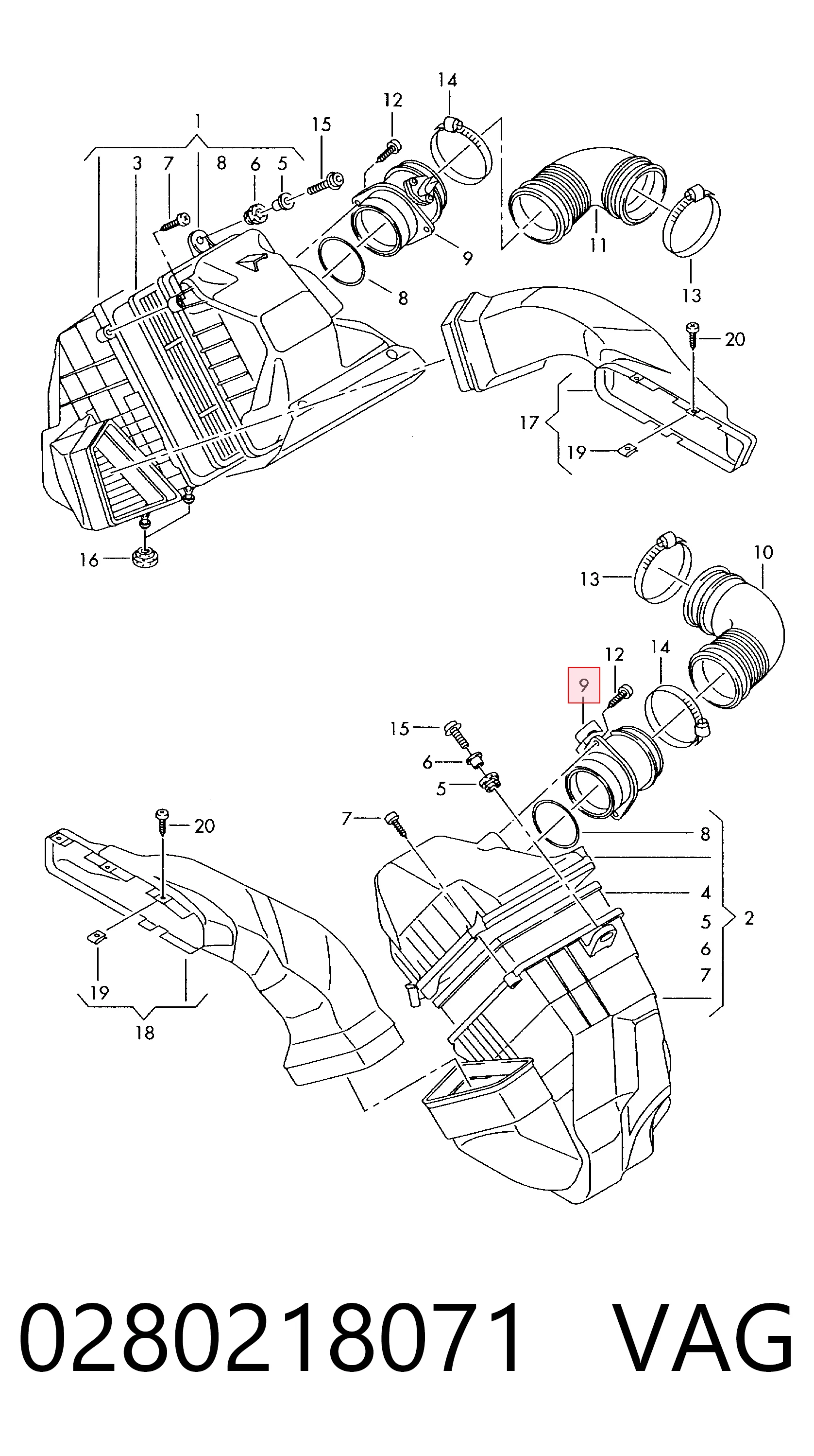 Sensor de flujo de aire para Porsche Cayenne  955