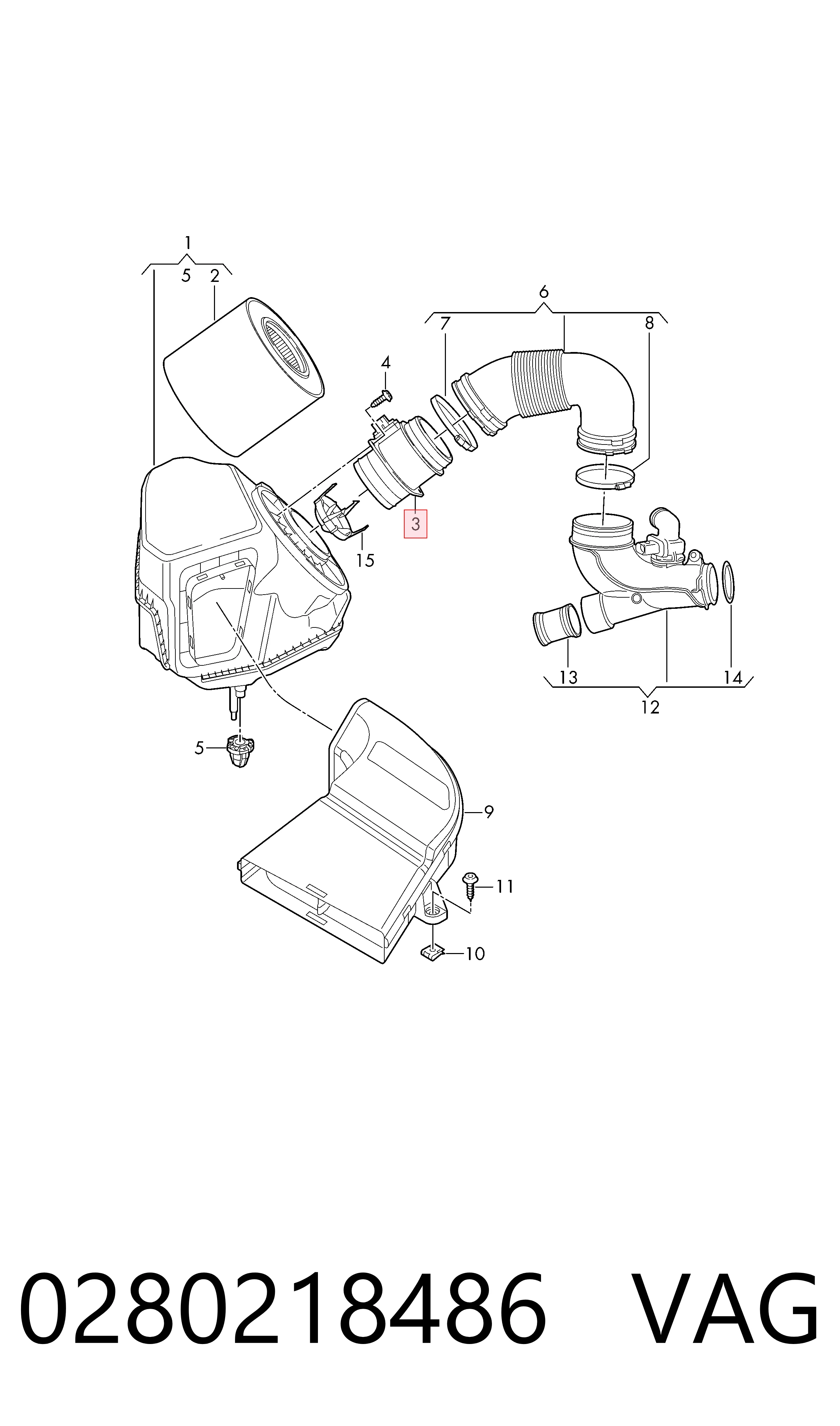 Sensor de flujo de aire para Audi A7 Sportback 4KA