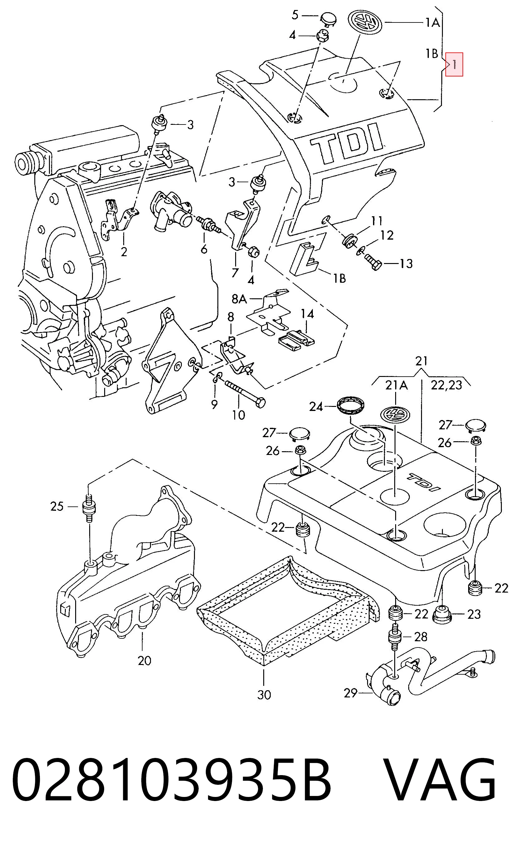 Tapa motor para Audi A6 4A5