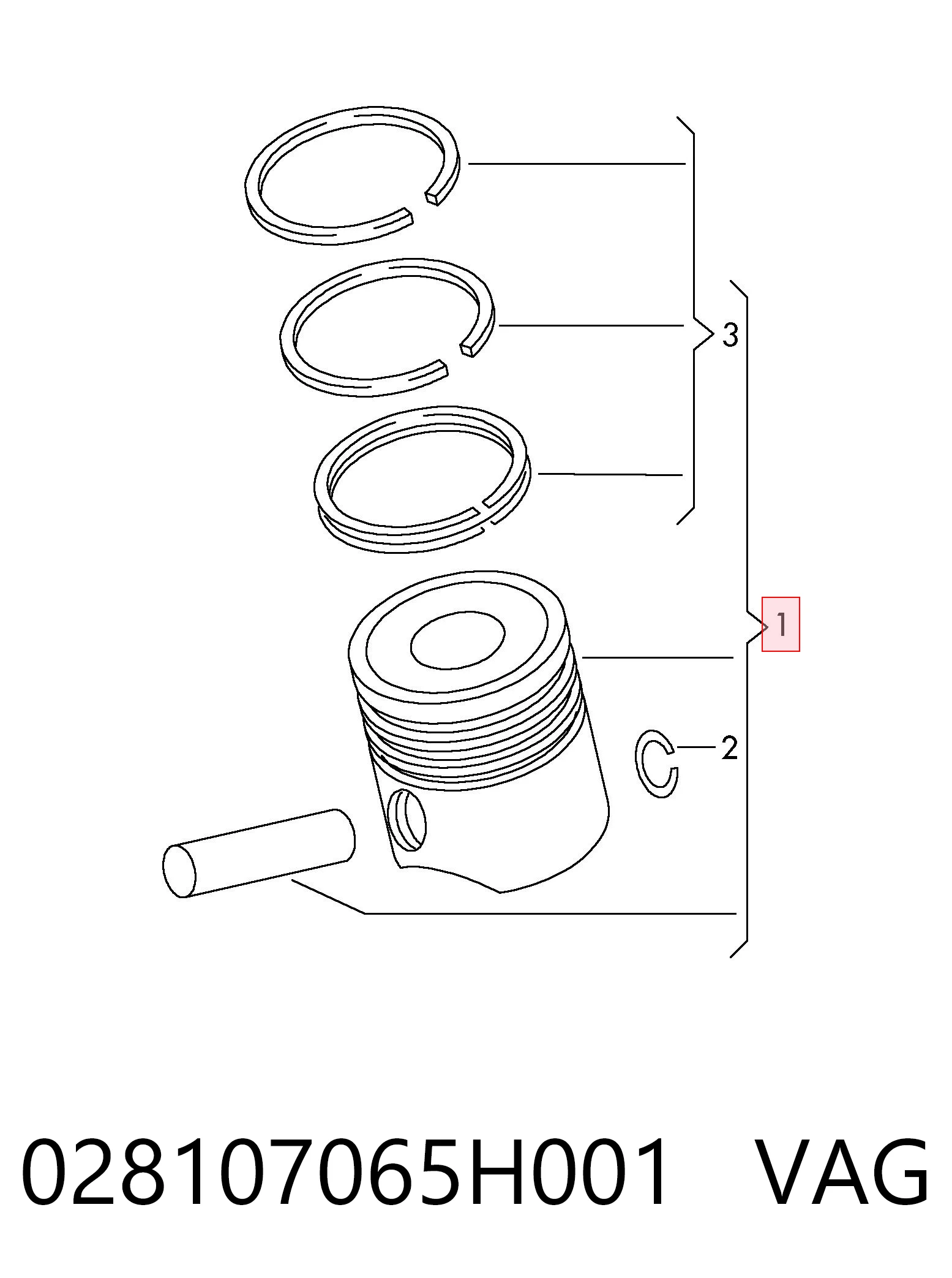 Pistón completo para 1 cilindro, STD Yenmak 1101302000 precio, desde 86,14 EUR