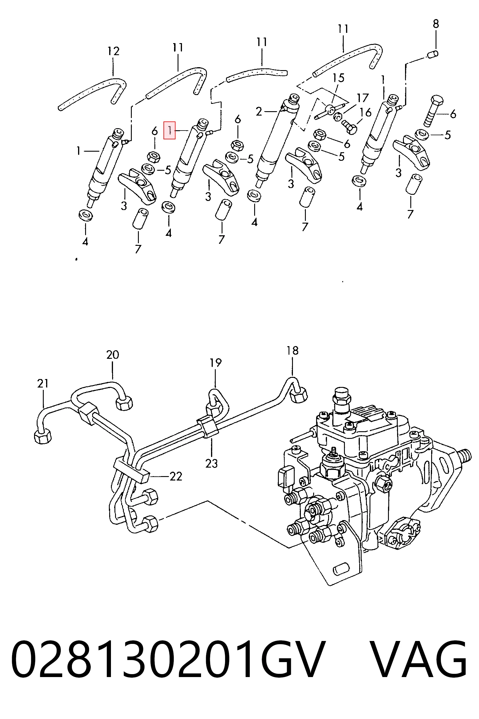 Inyector de combustible para Audi A6 C4 4A5