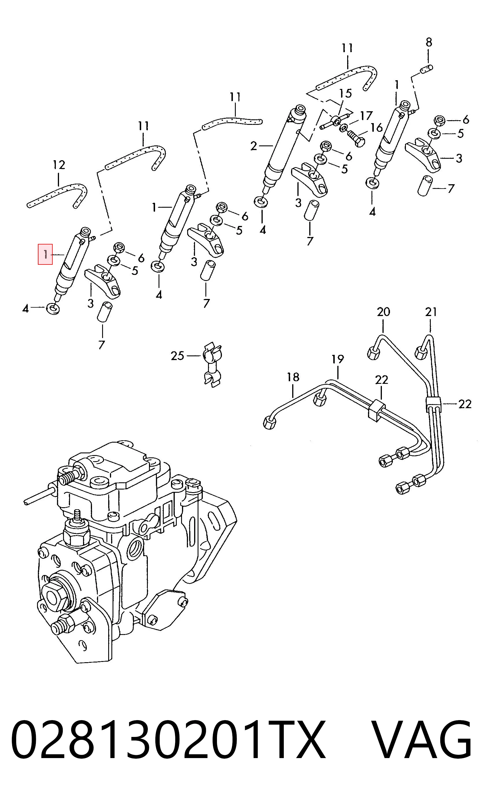 Inyector de combustible Audi A6  (1997-2005)