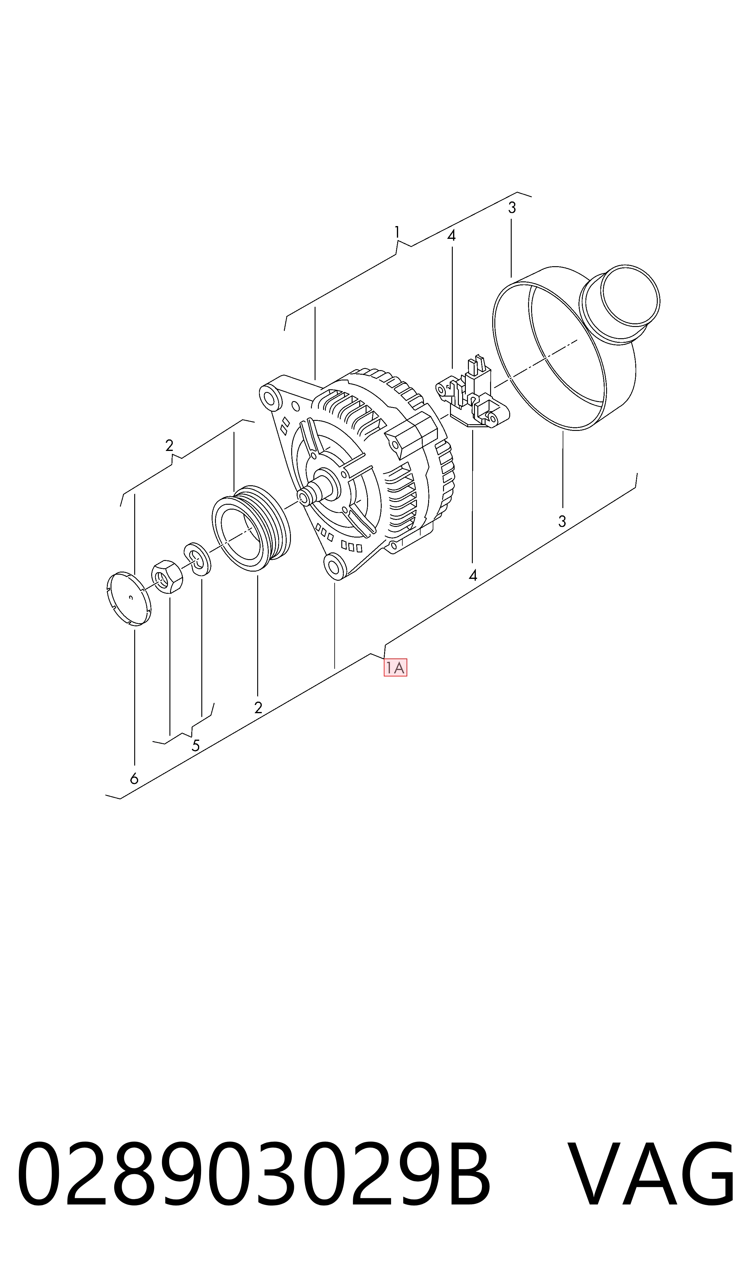 Alternador VAG 028903029B