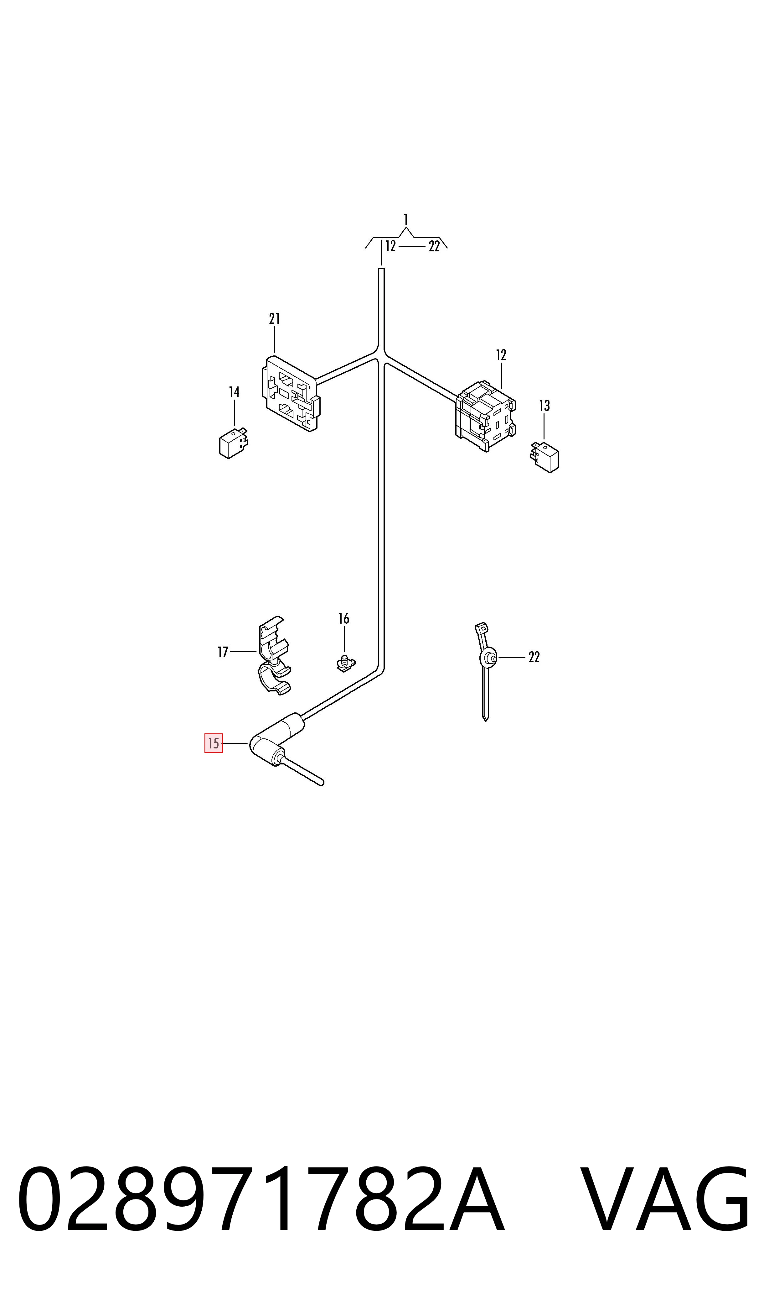 028971782A VAG Conector de bujía incandescente