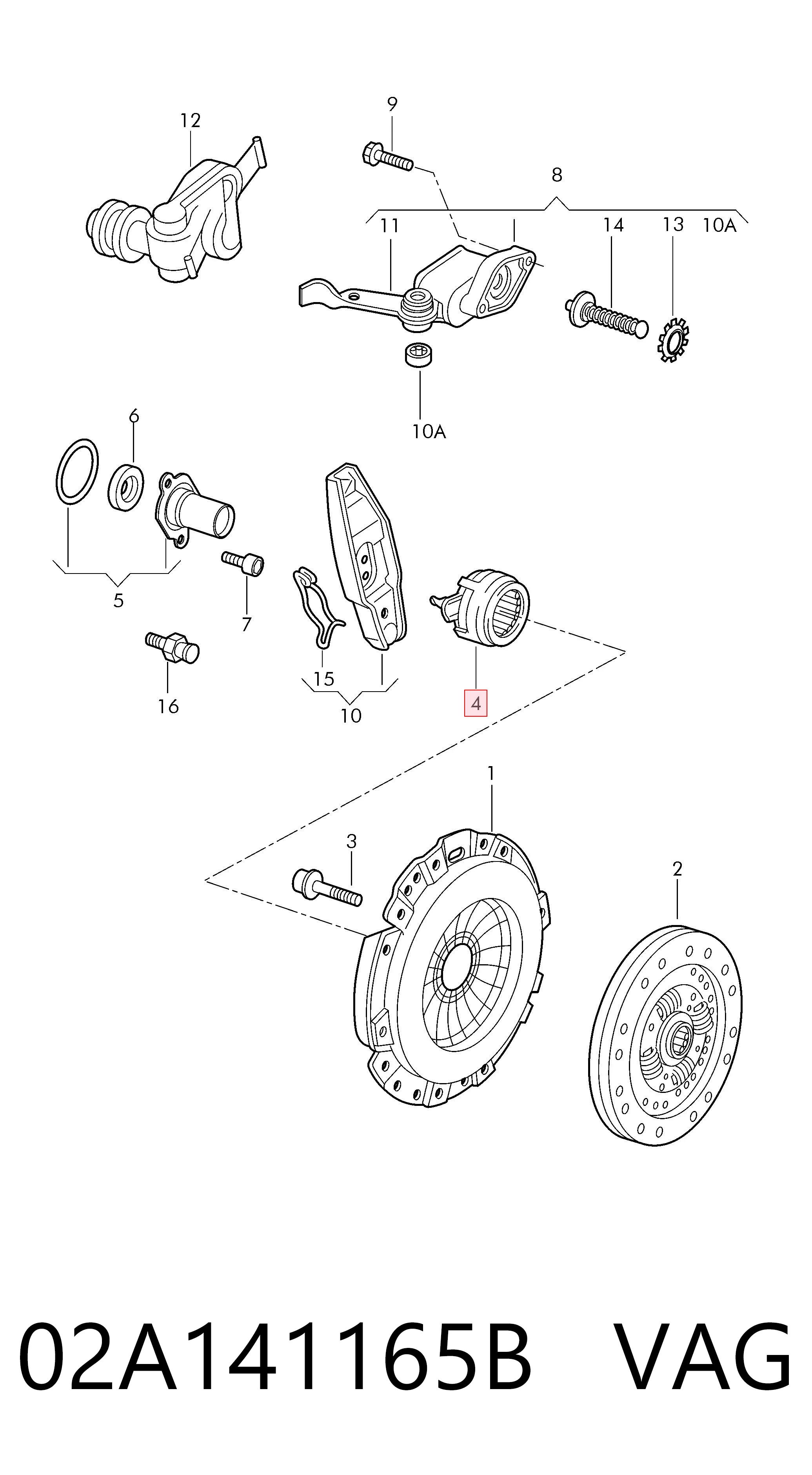 Collarin de embrague para Skoda Rapid  (NH3, NK3, NK6)