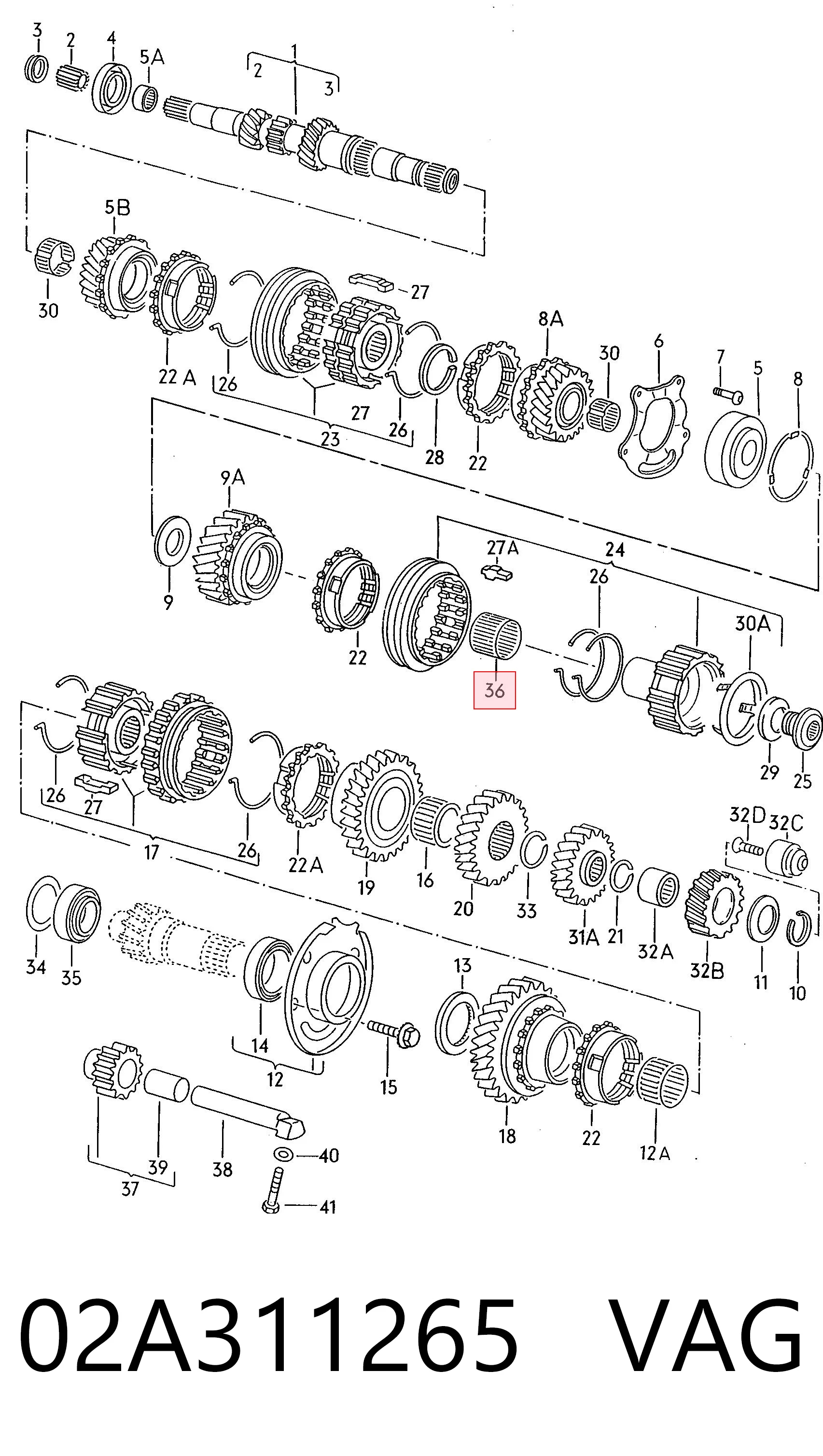 4325534060 Chrysler Cojinete de la transmisión