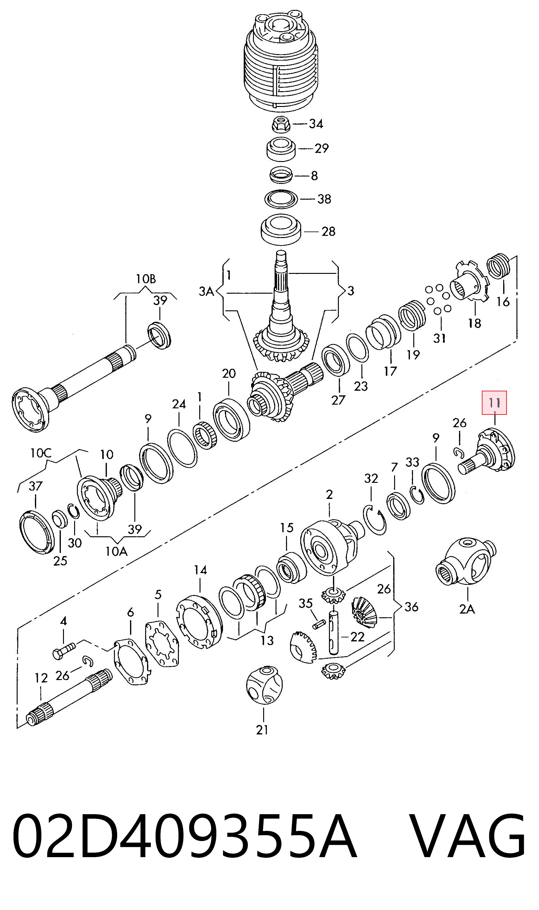 Semieje para Volkswagen Golf 1J1