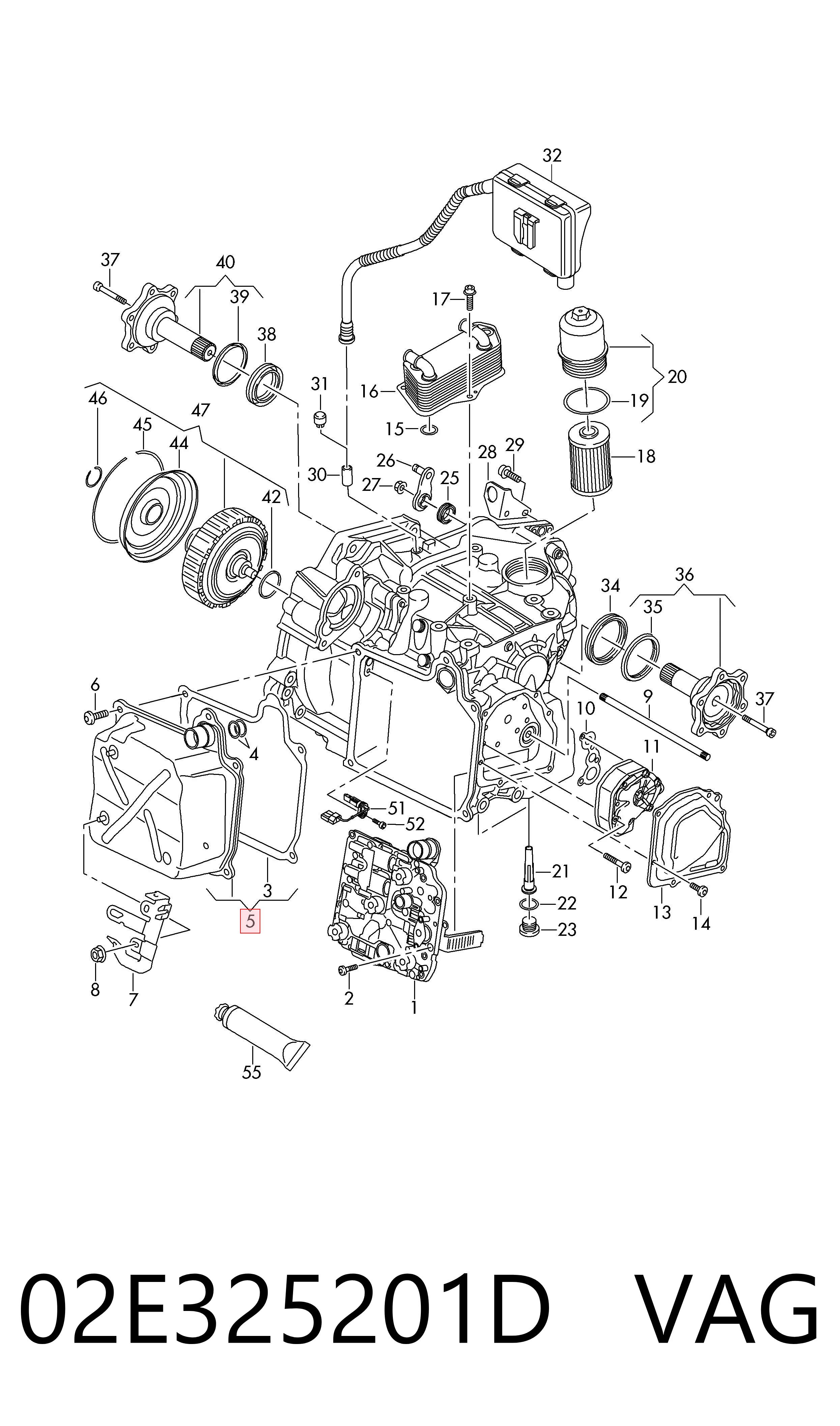 Comprar 02E325201D VAG Cárter de transmisión automática