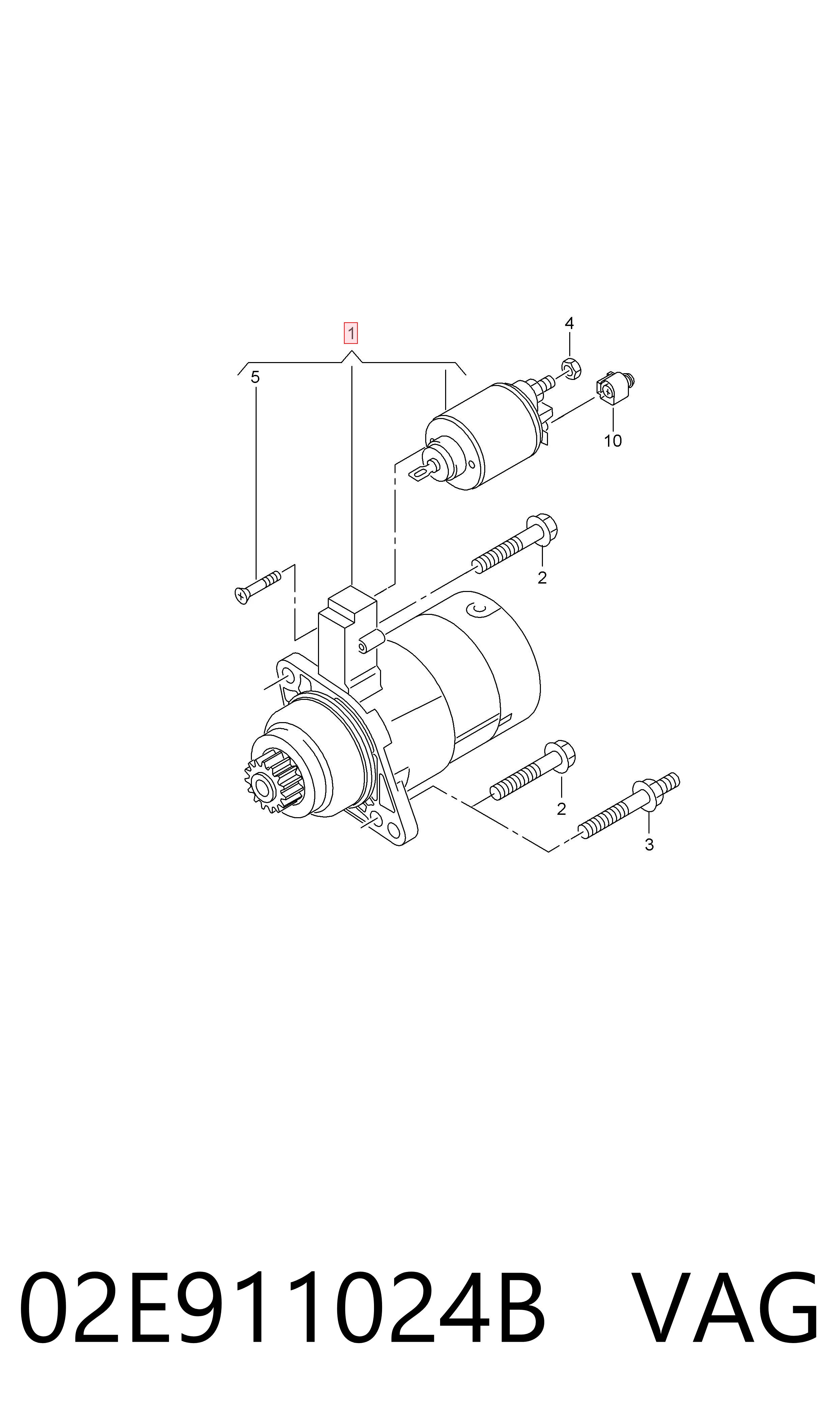 Burro de arranque  VAG 02E911024B precio, desde 81,31 EUR