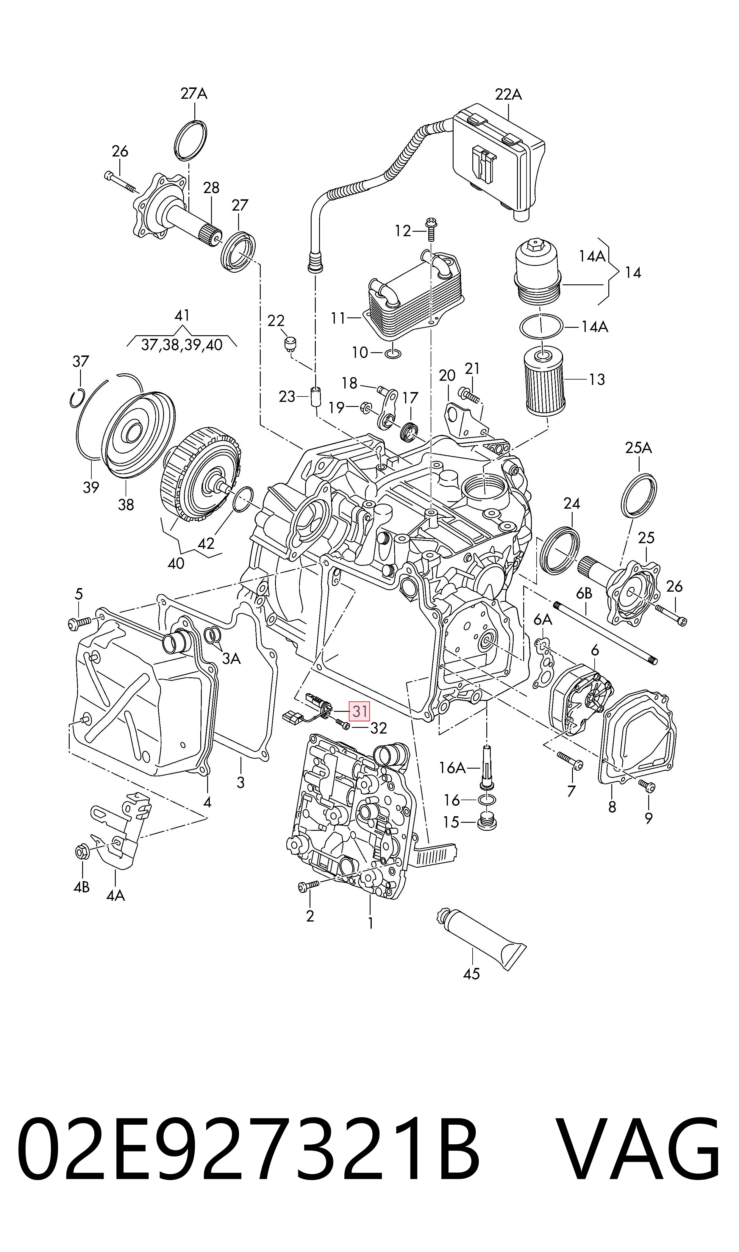 02E927321B VAG Captador de velocidad