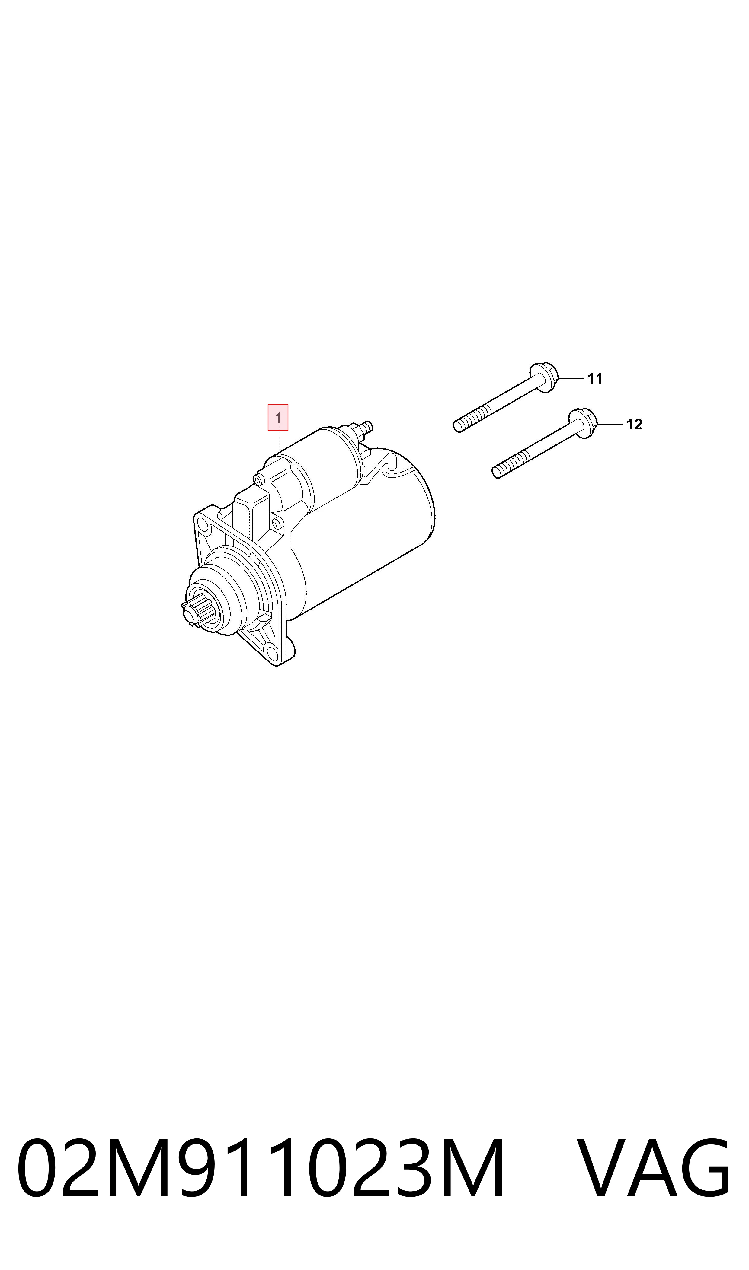 Motor de arranque VAG 02M911023M