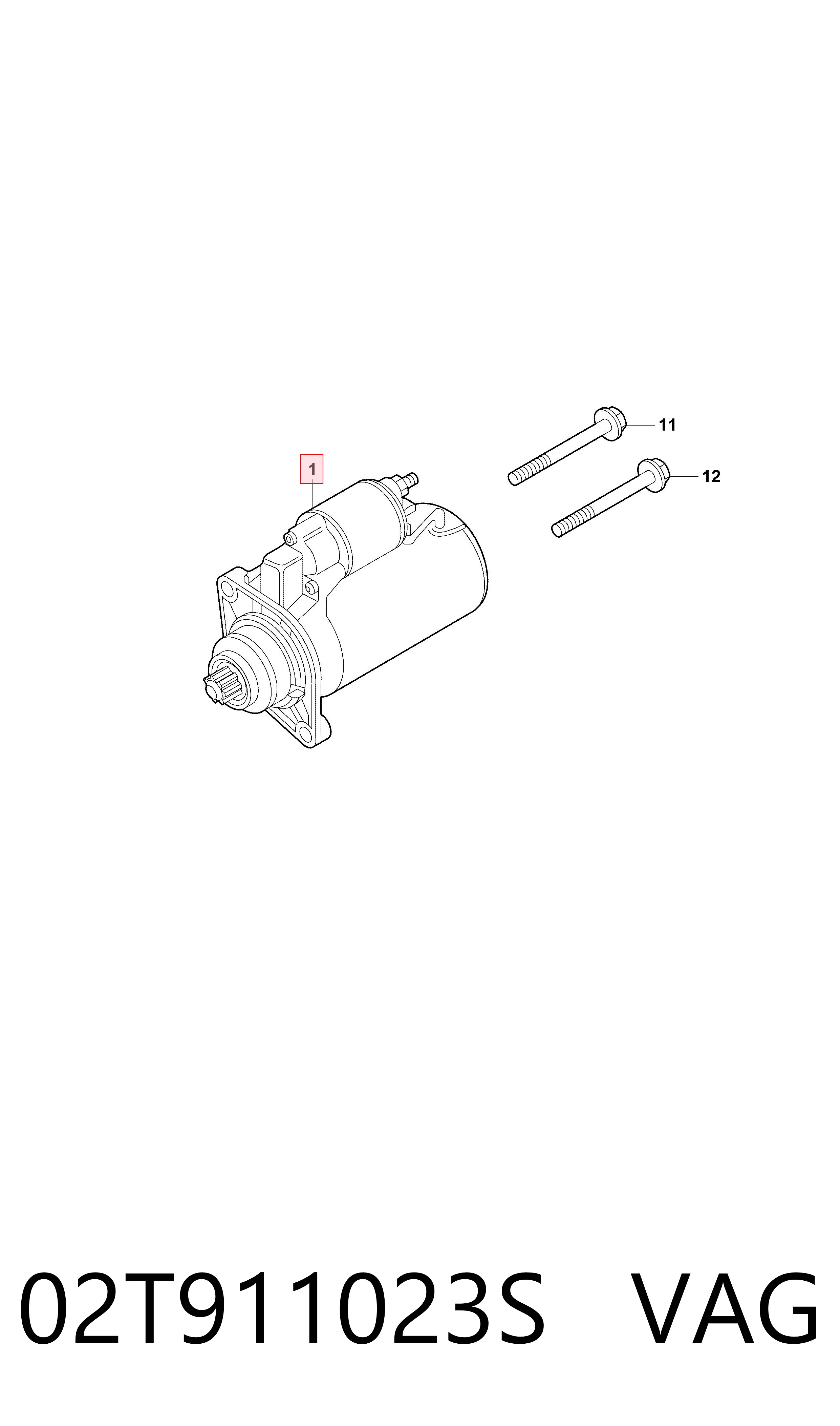 Motor de arranque VAG 02T911023S