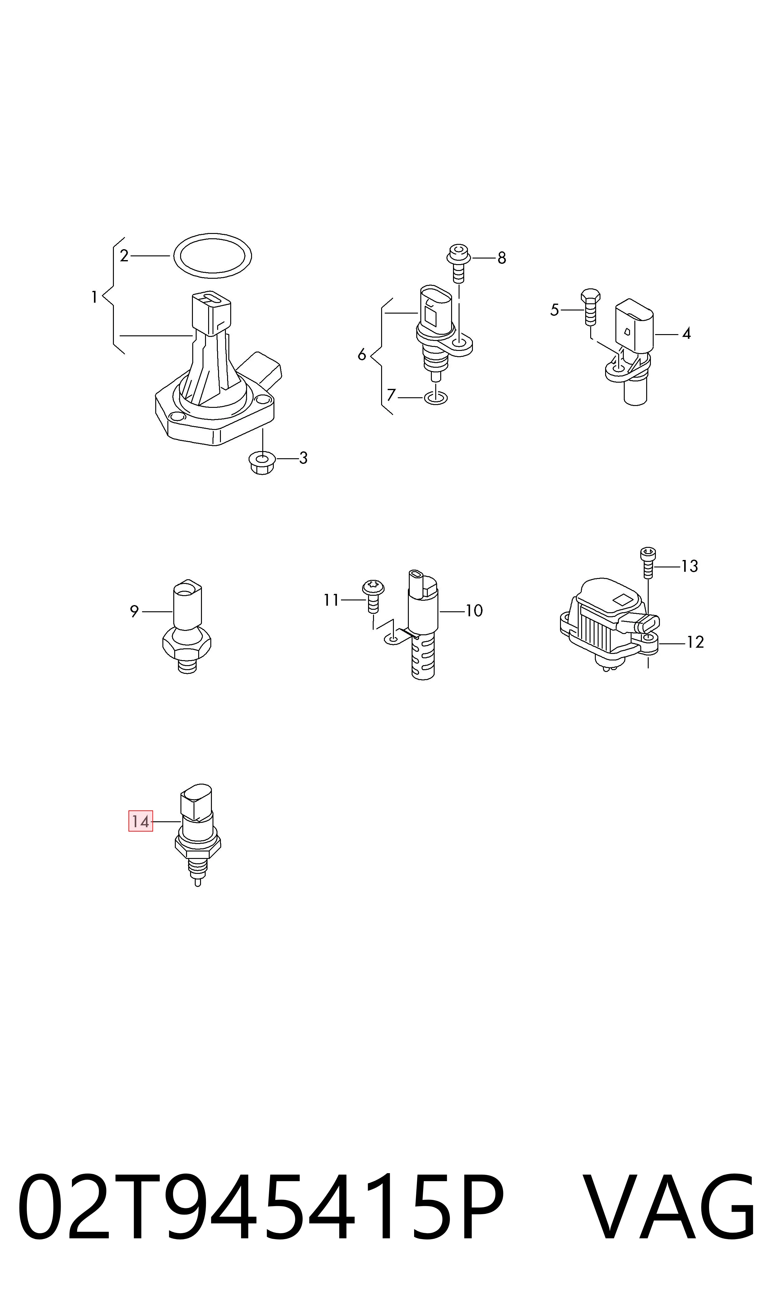 Interruptor piloto de marcha atrás VAG 02T945415P precio, desde 8,60 EUR