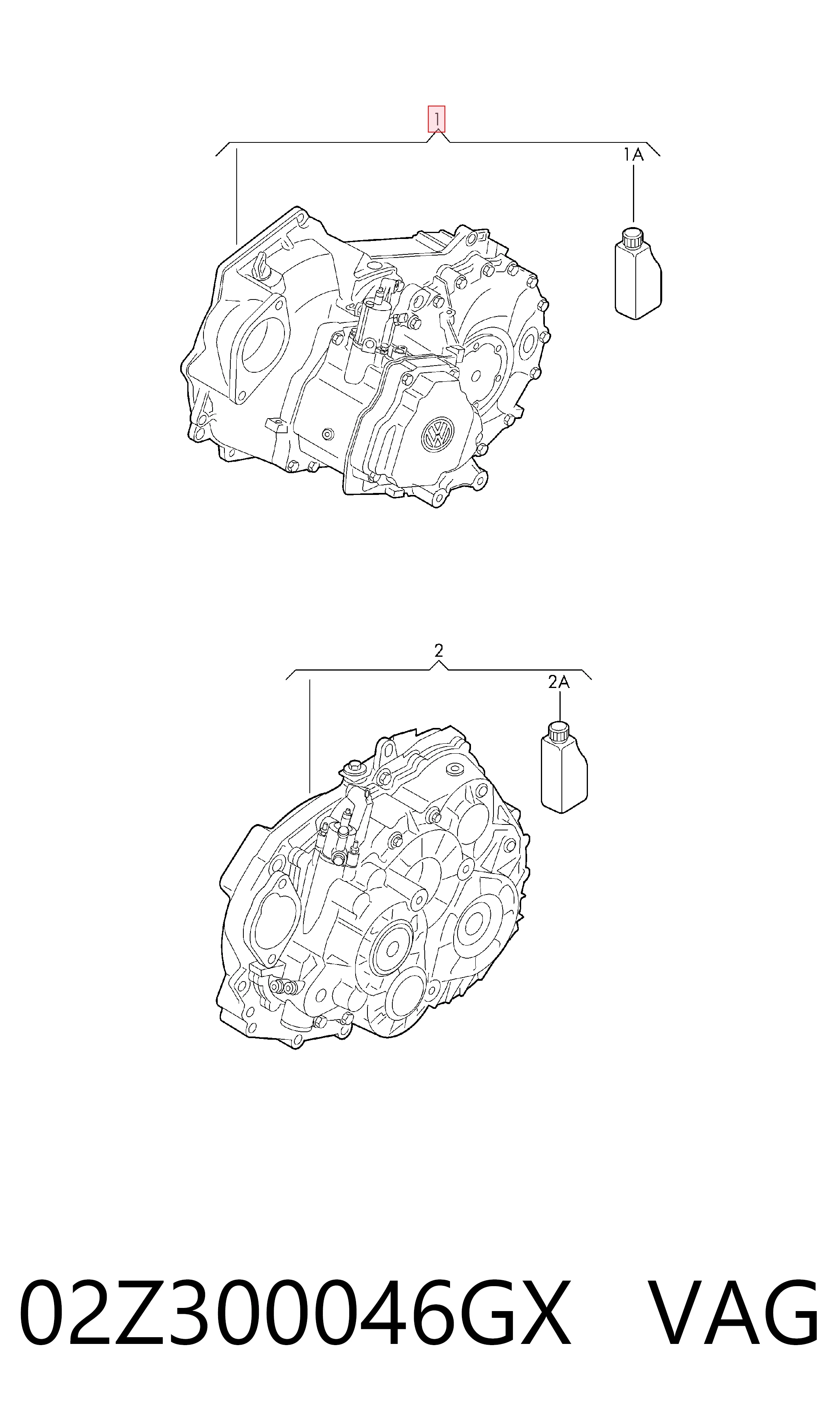 02Z300046GX VAG Transimisión manual