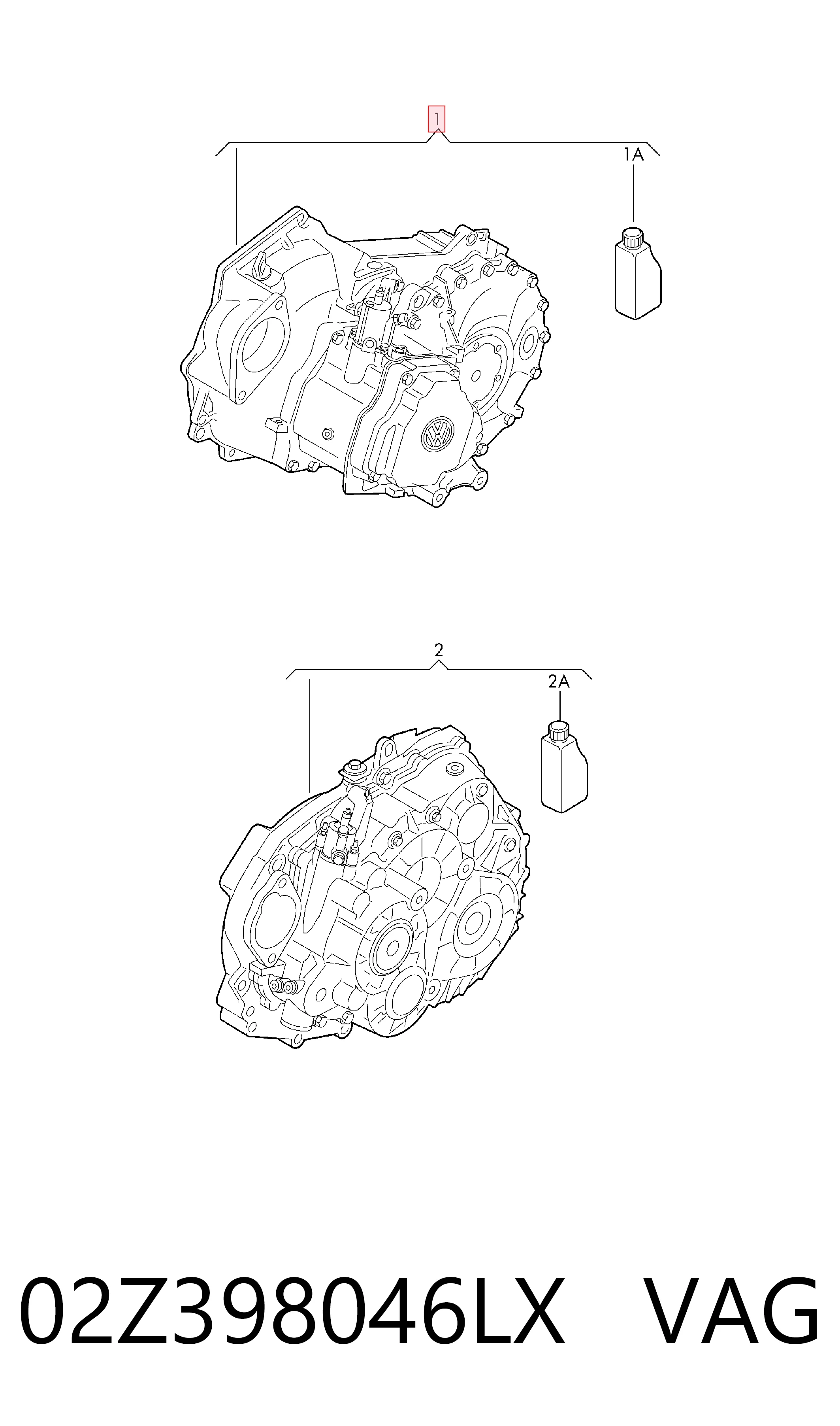 Transimisión manual para Volkswagen Multivan T5 7HM, 7HN, 7HF, 7EF, 7EM, 7EN