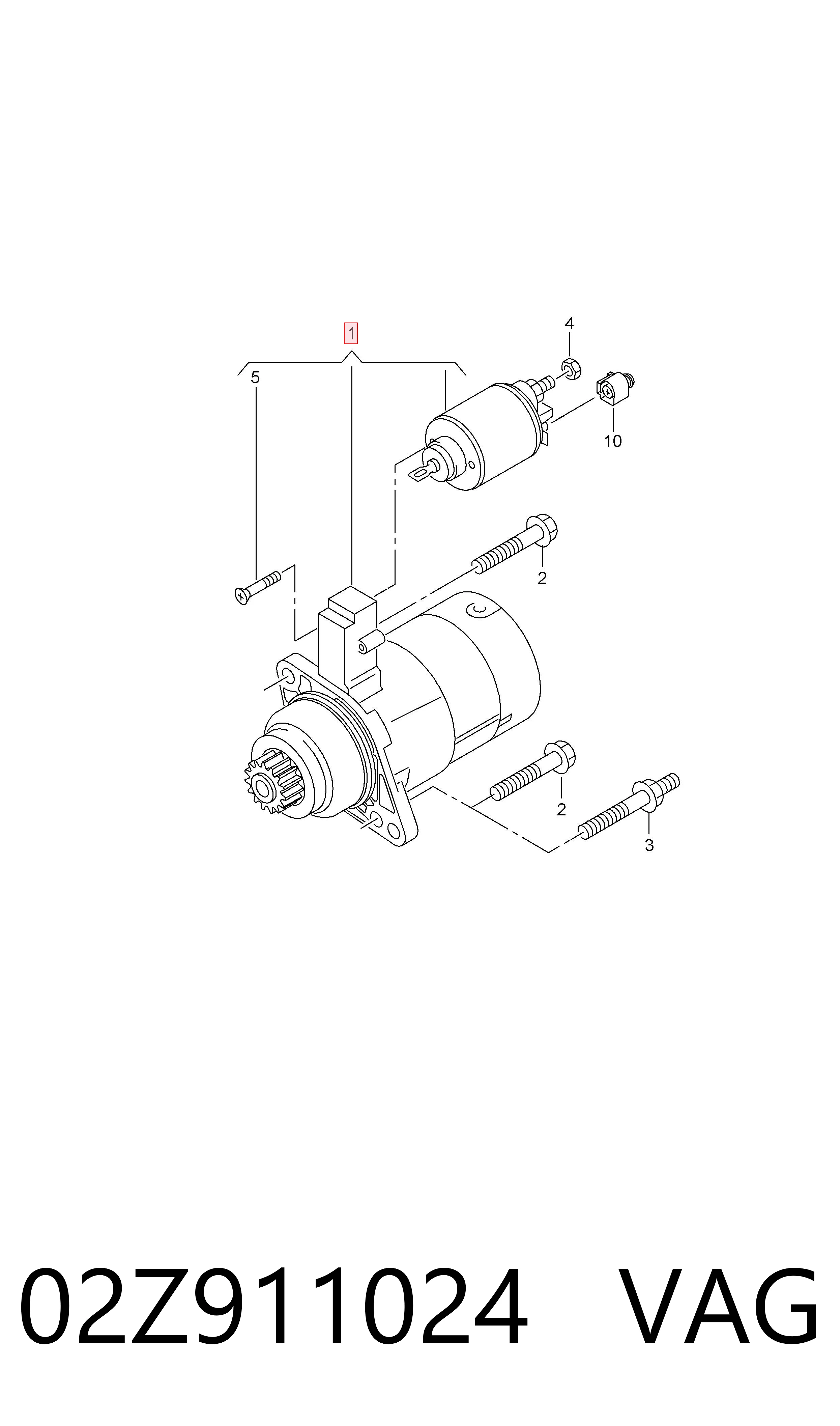 Burro de arranque  VAG 02Z911024 precio, desde 50,82 EUR