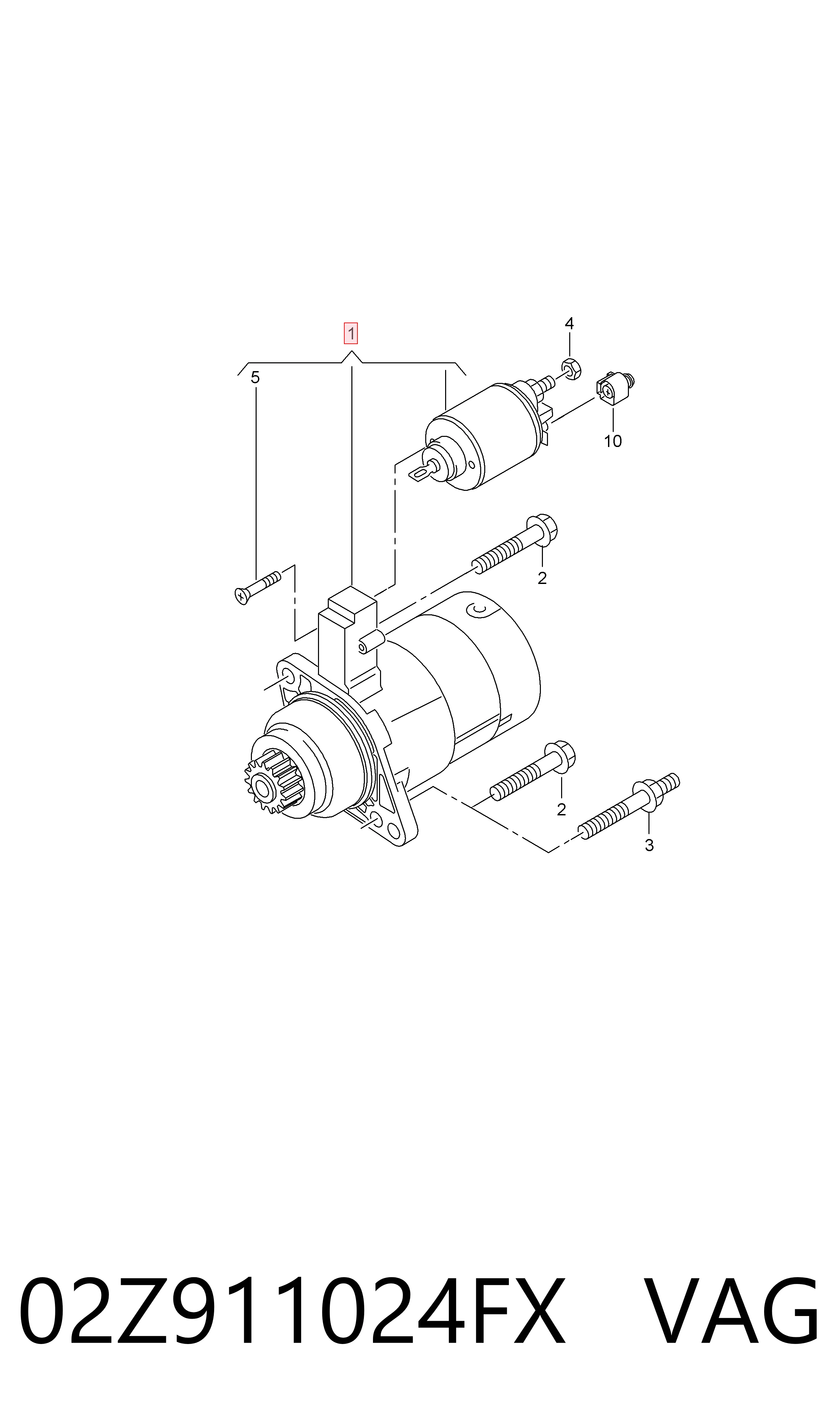 02Z911024FX VAG Arranque motores